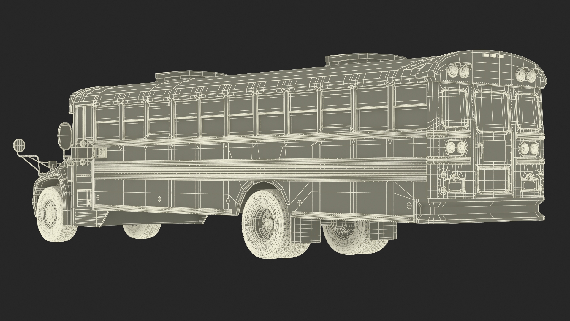 American School Bus 3D model