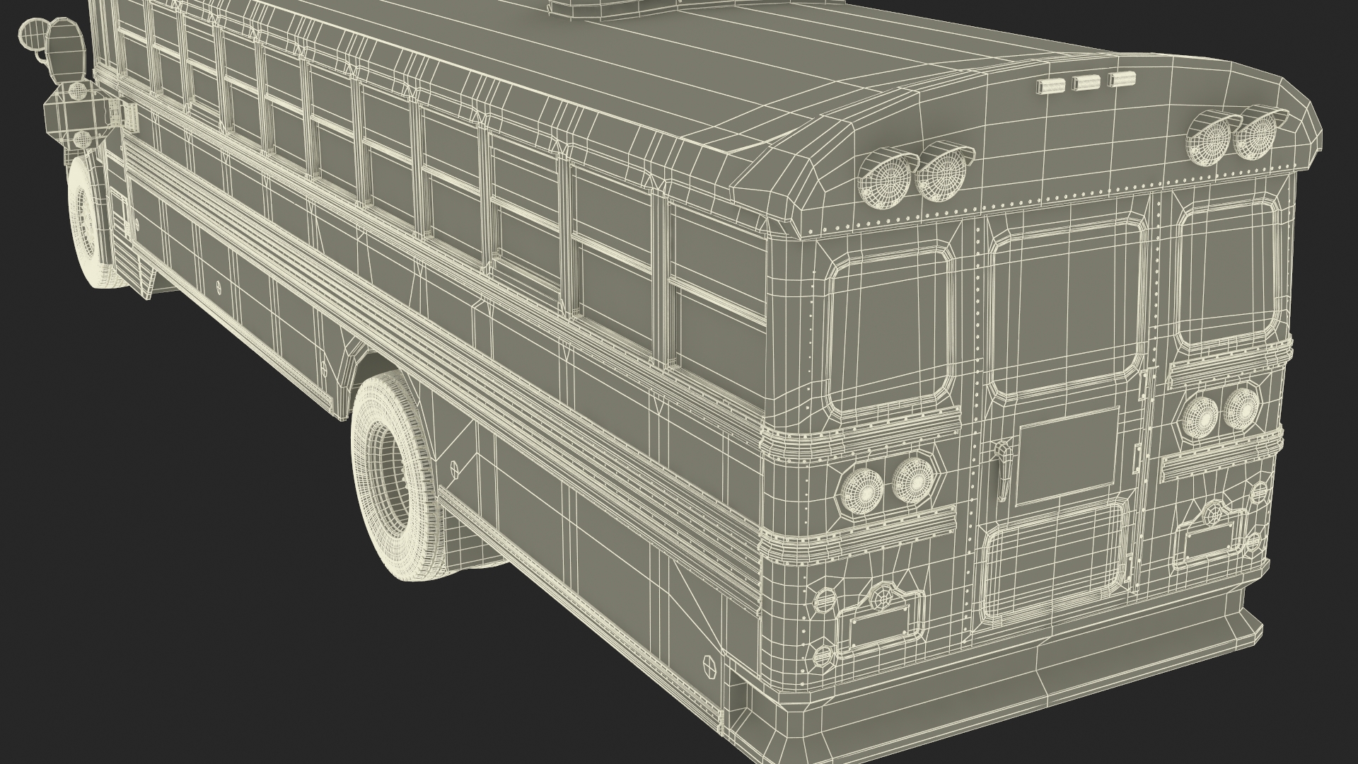 American School Bus 3D model