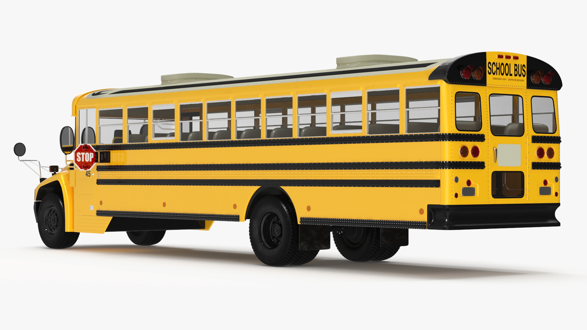 American School Bus 3D model