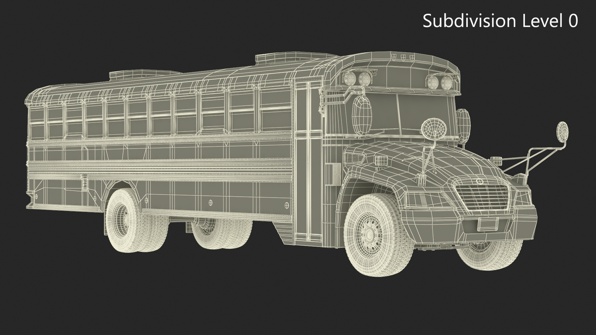 American School Bus 3D model