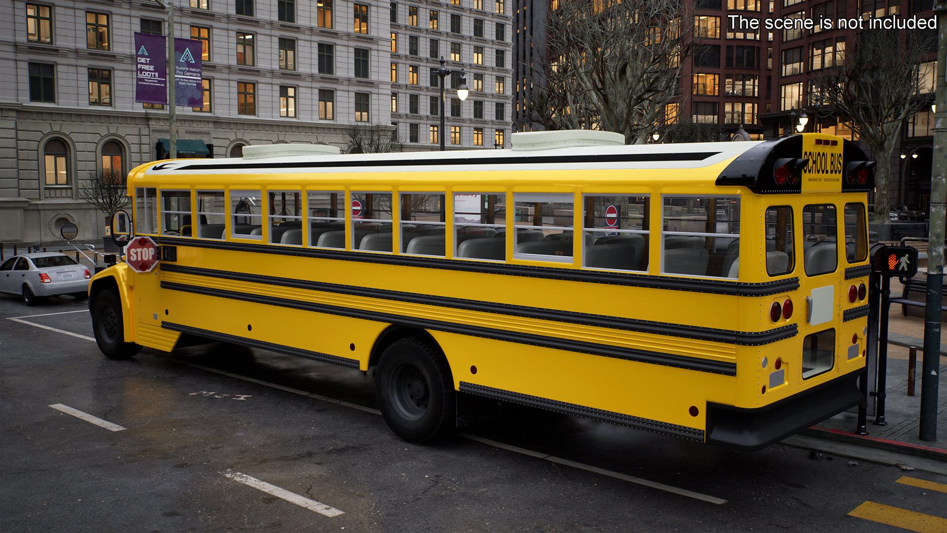 American School Bus 3D model