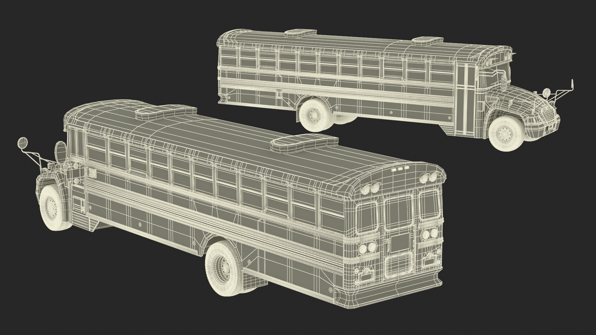 American School Bus 3D model