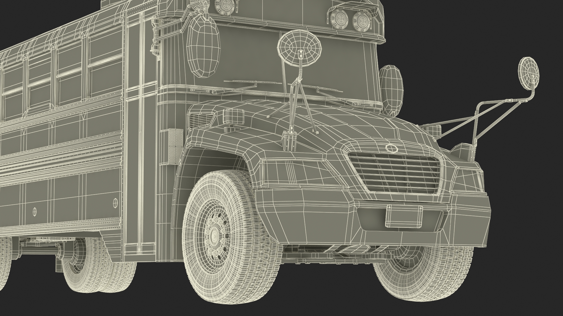 American School Bus 3D model