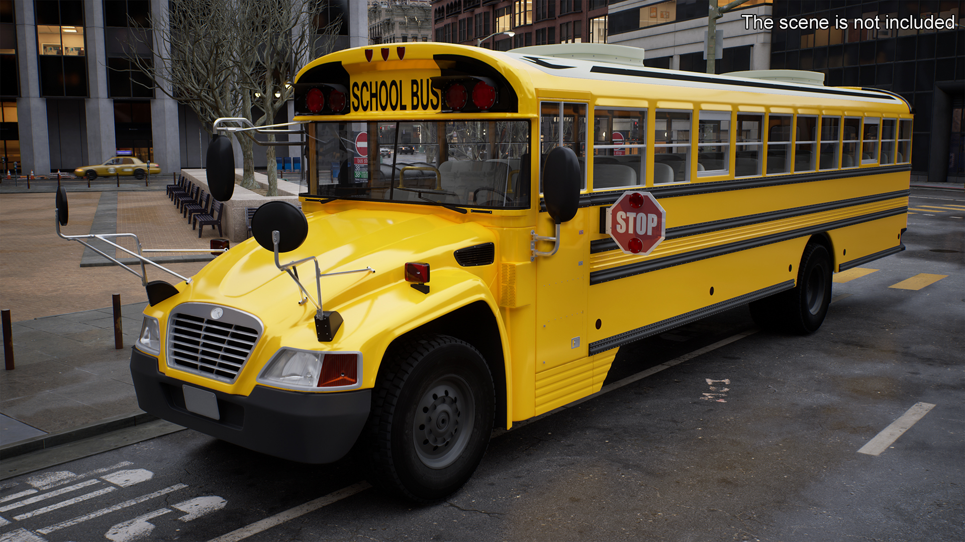 American School Bus 3D model