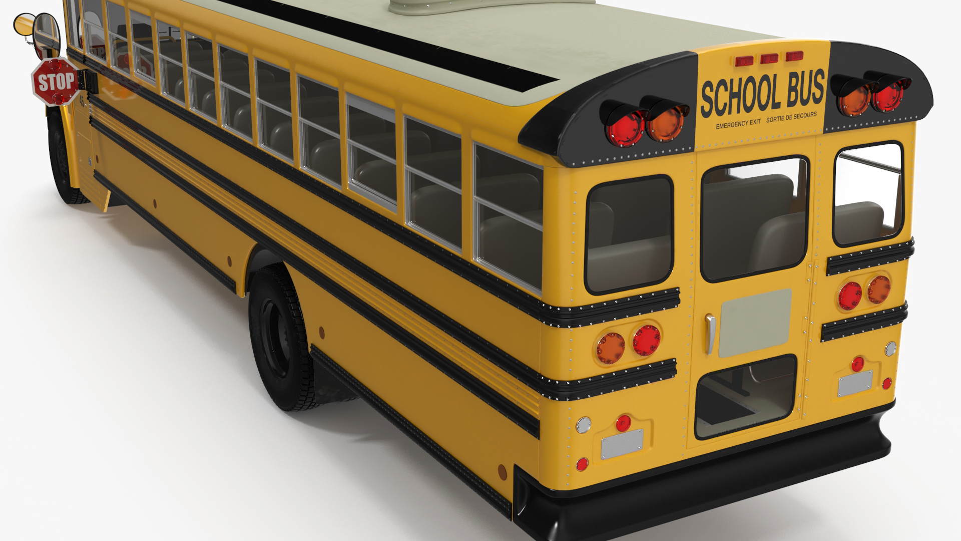 American School Bus 3D model
