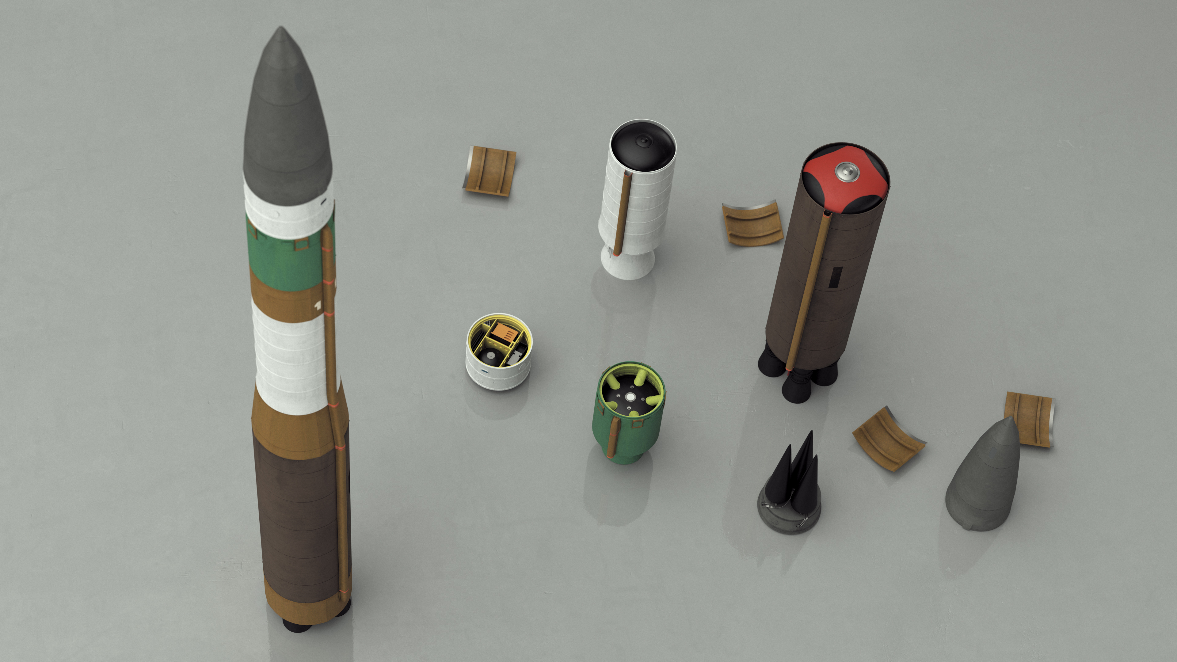Ballistic Missile LGM-30G Minuteman 3 3D