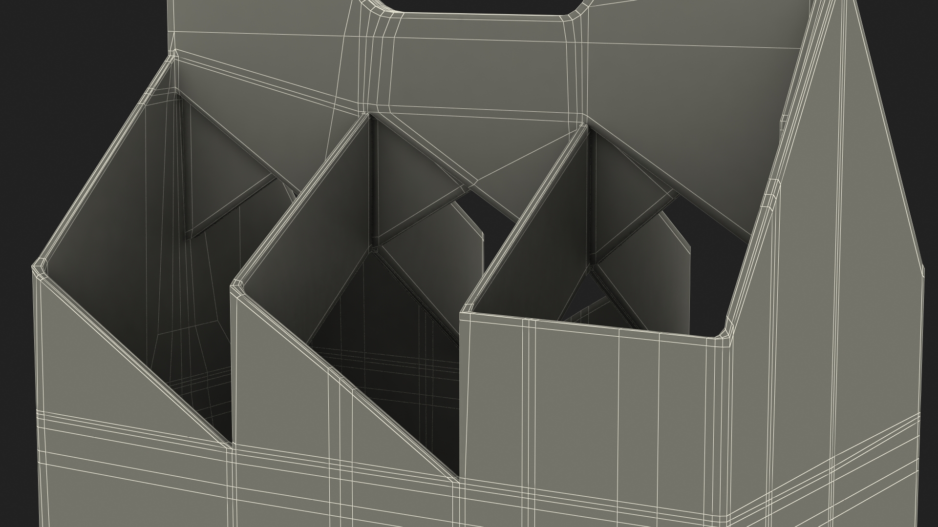 Cardboard Beer Bottle Carrier 3D model