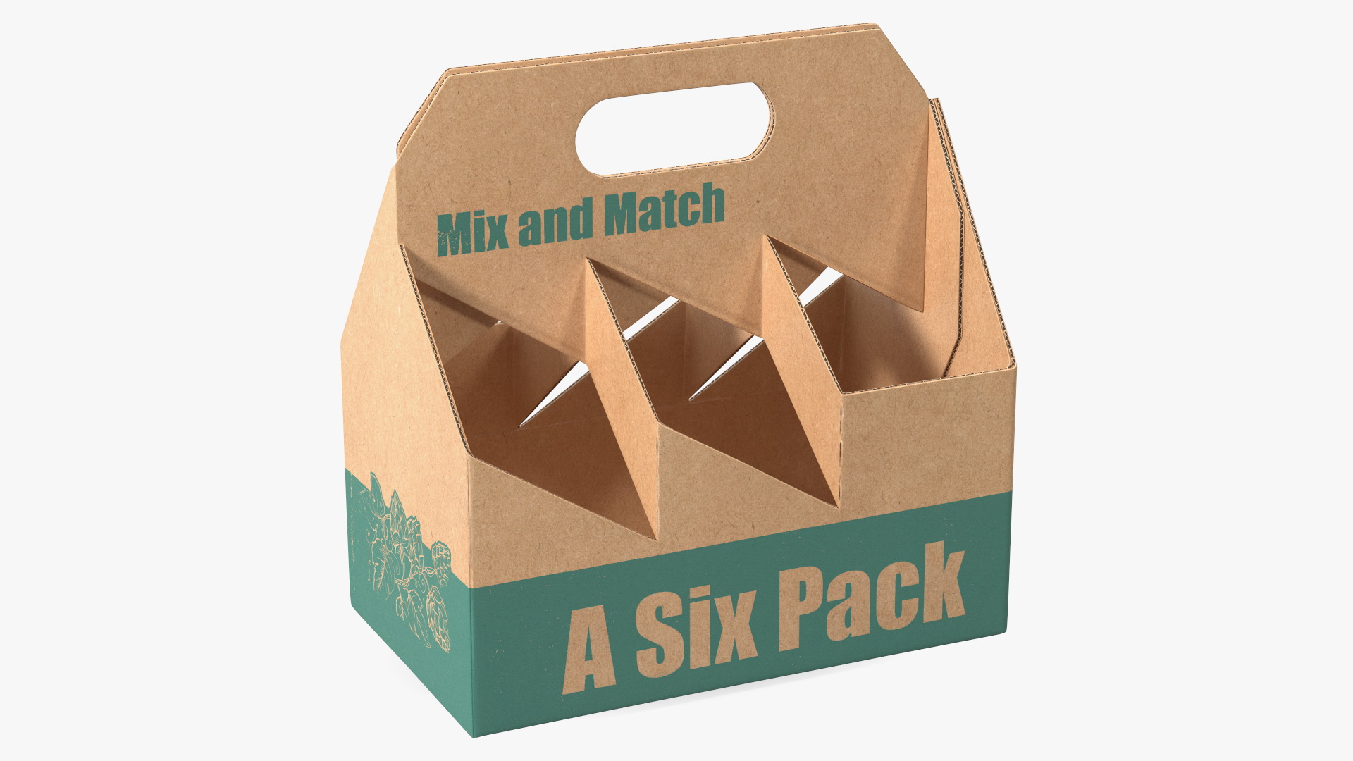 Cardboard Beer Bottle Carrier 3D model