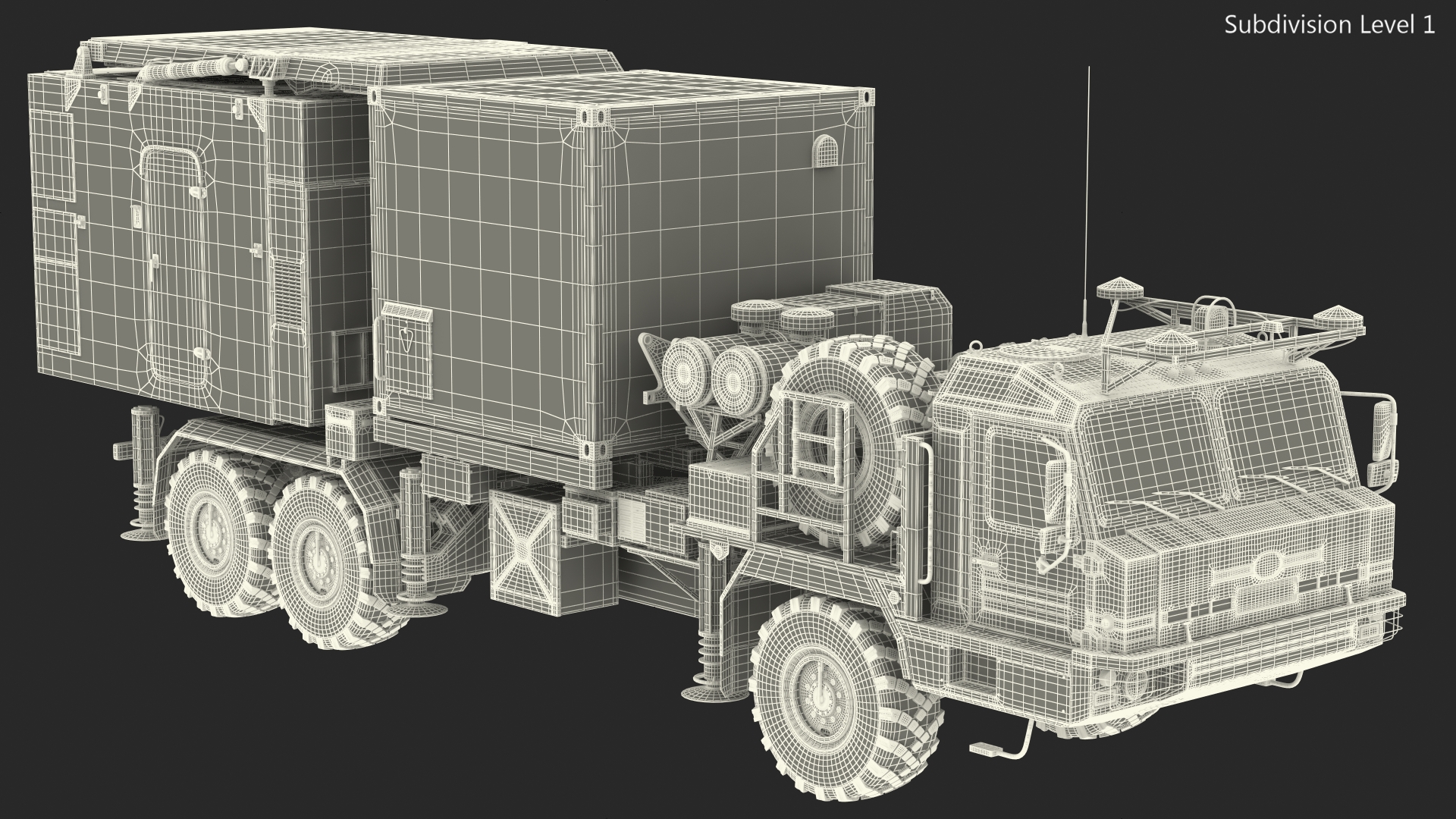 3D Multi Function Mobile Tracking Radar Vityaz 50R6 Camo model