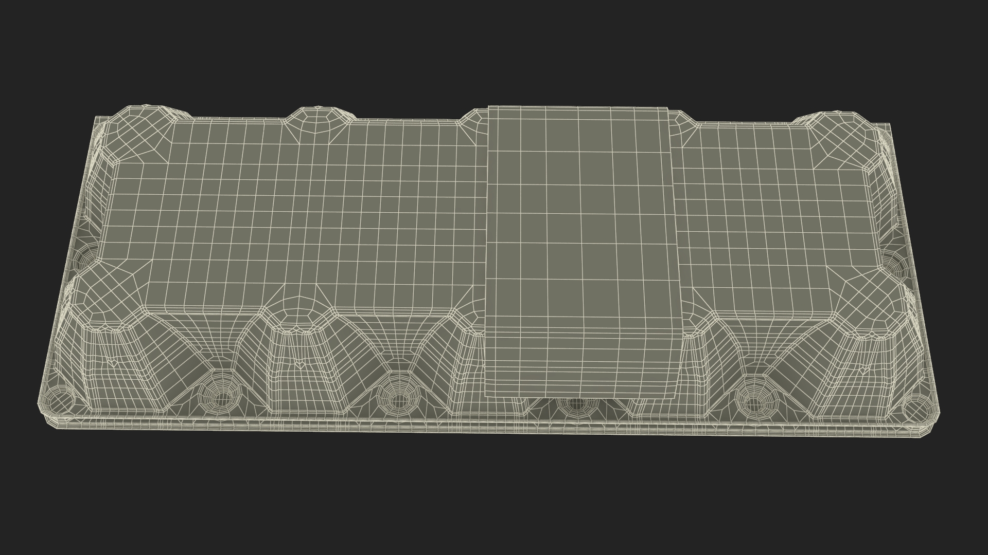 3D Empty Plastic Tray for 10 Chicken Eggs model