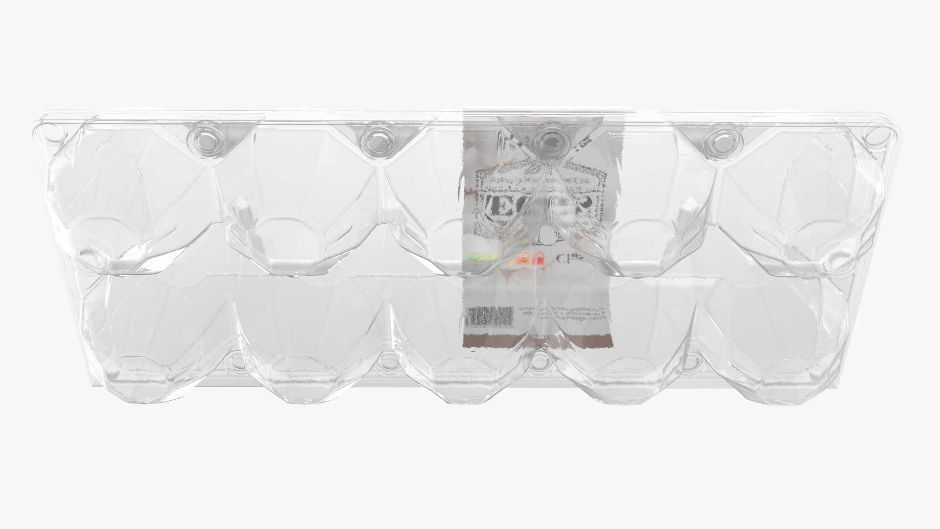 3D Empty Plastic Tray for 10 Chicken Eggs model