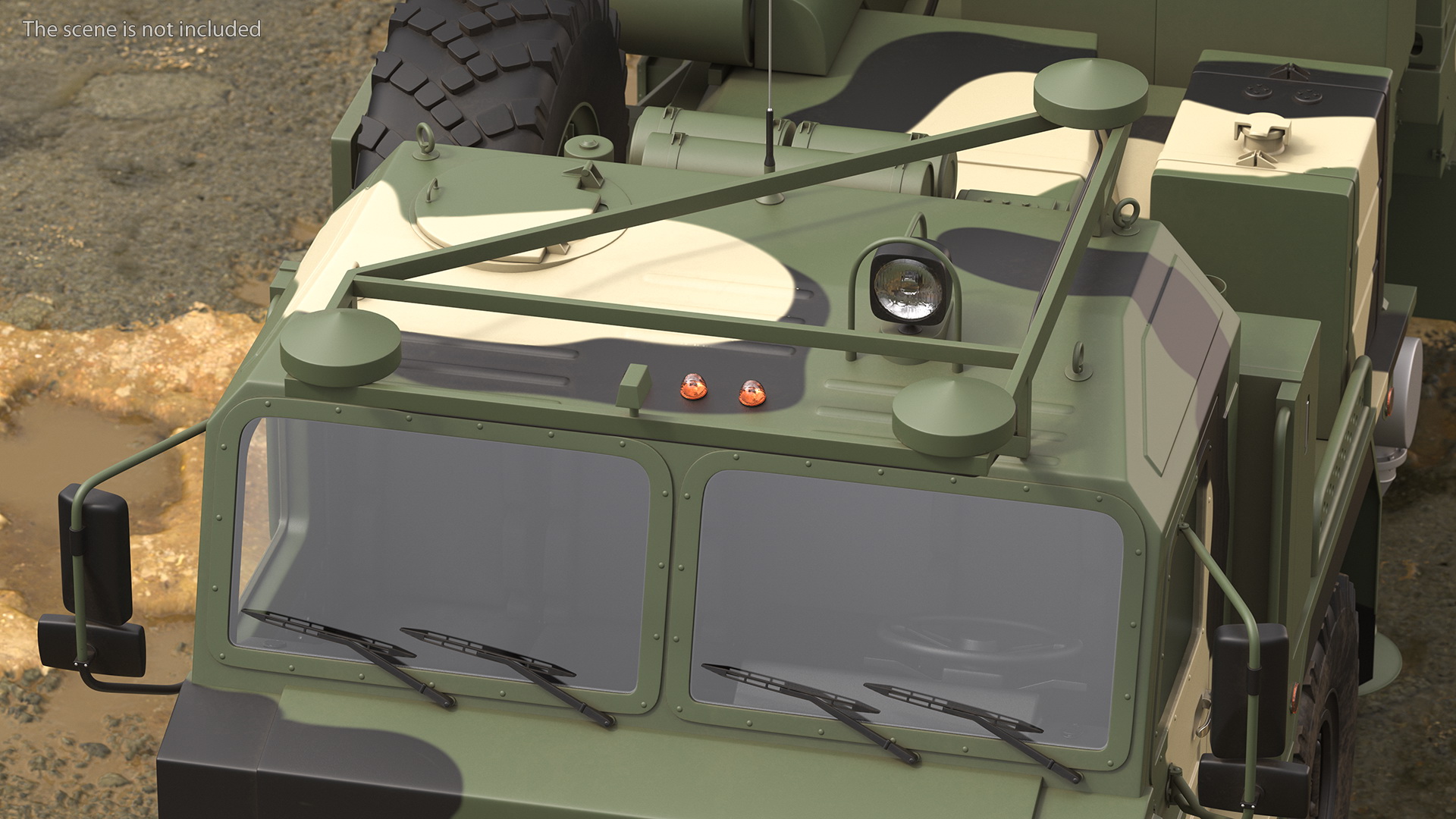 3D model Multi Function Mobile Tracking Radar Vityaz 50R6 Camo Rigged