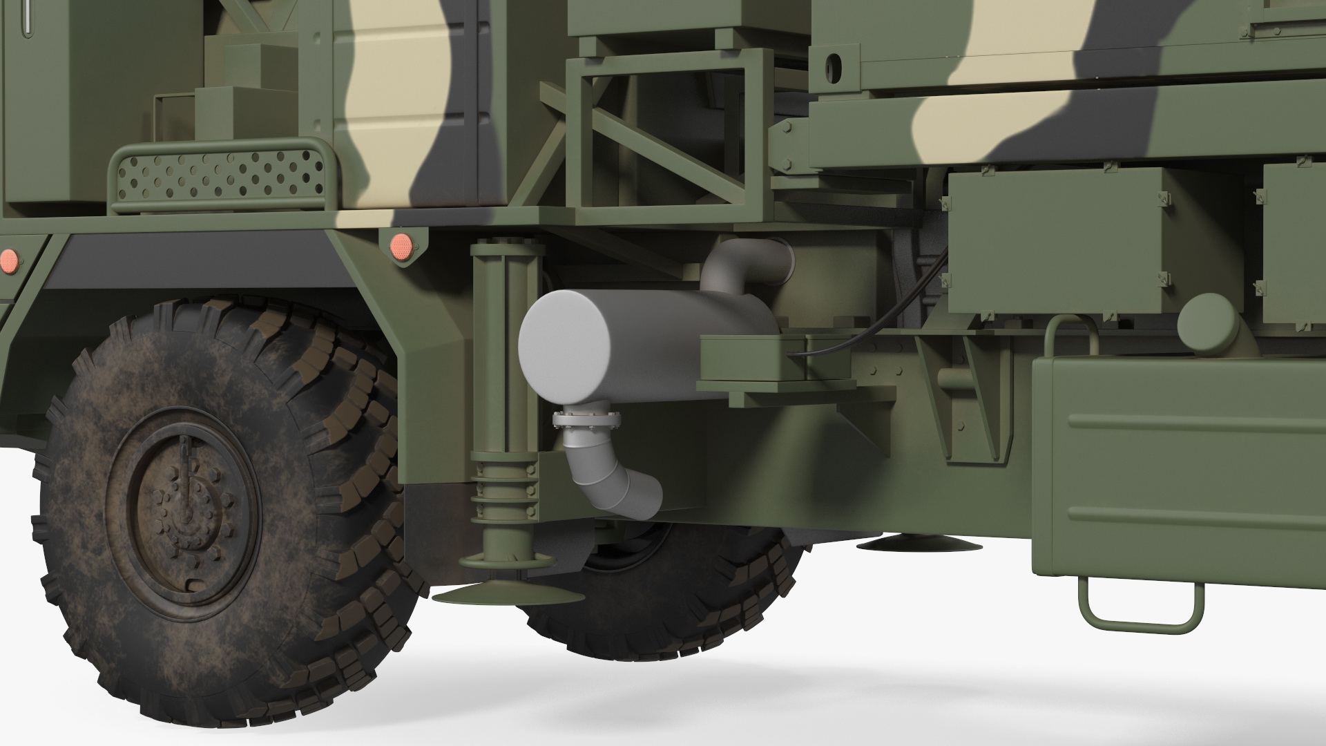 3D model Multi Function Mobile Tracking Radar Vityaz 50R6 Camo Rigged