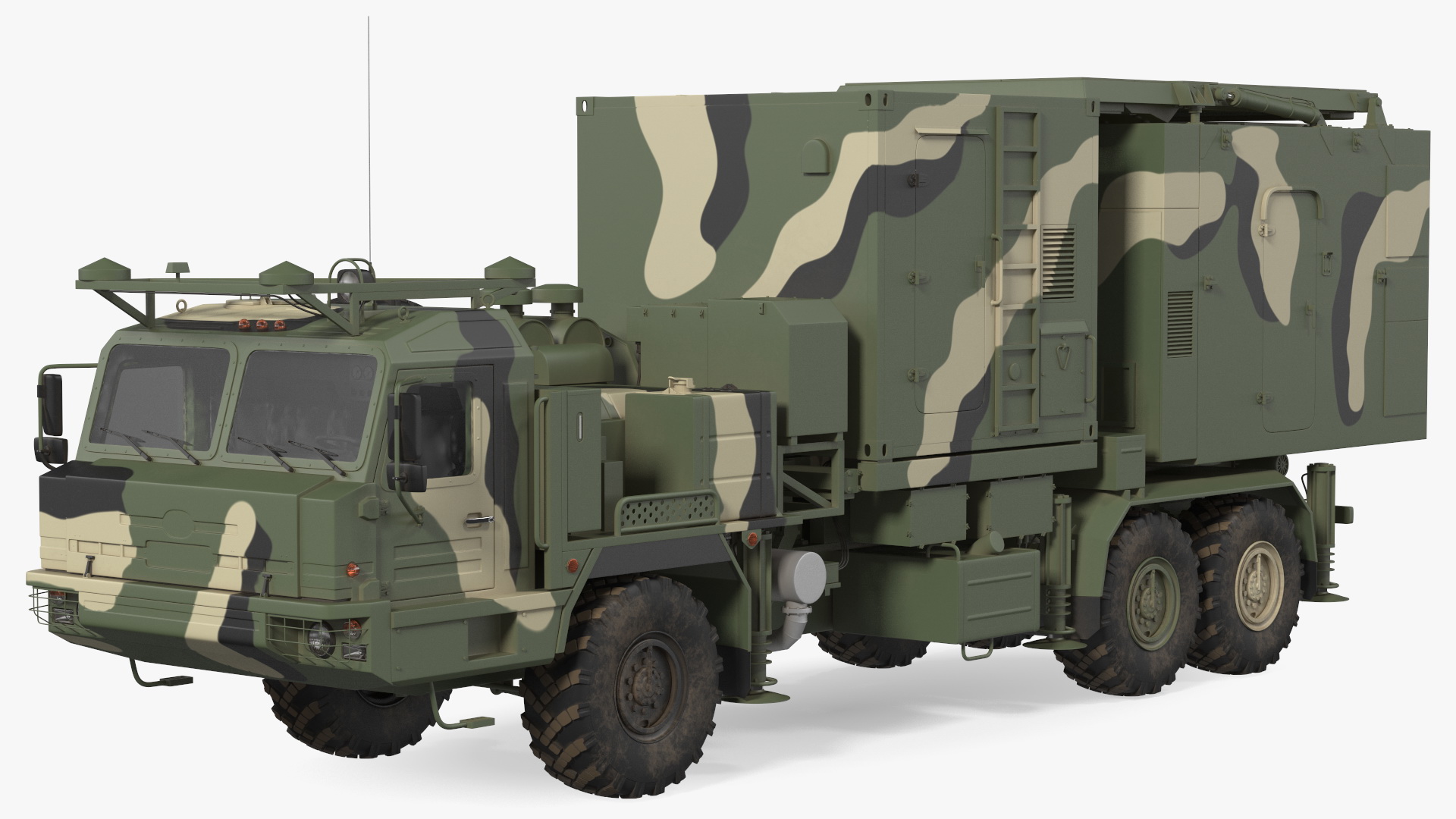 3D model Multi Function Mobile Tracking Radar Vityaz 50R6 Camo Rigged