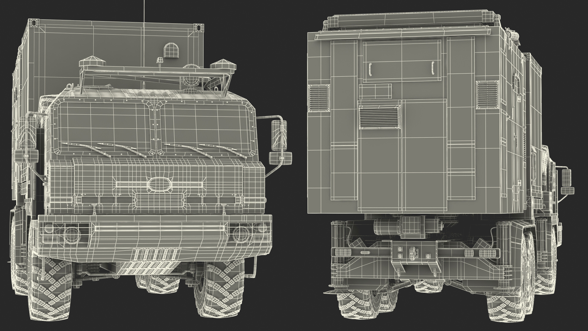 3D model Multi Function Mobile Tracking Radar Vityaz 50R6 Camo Rigged