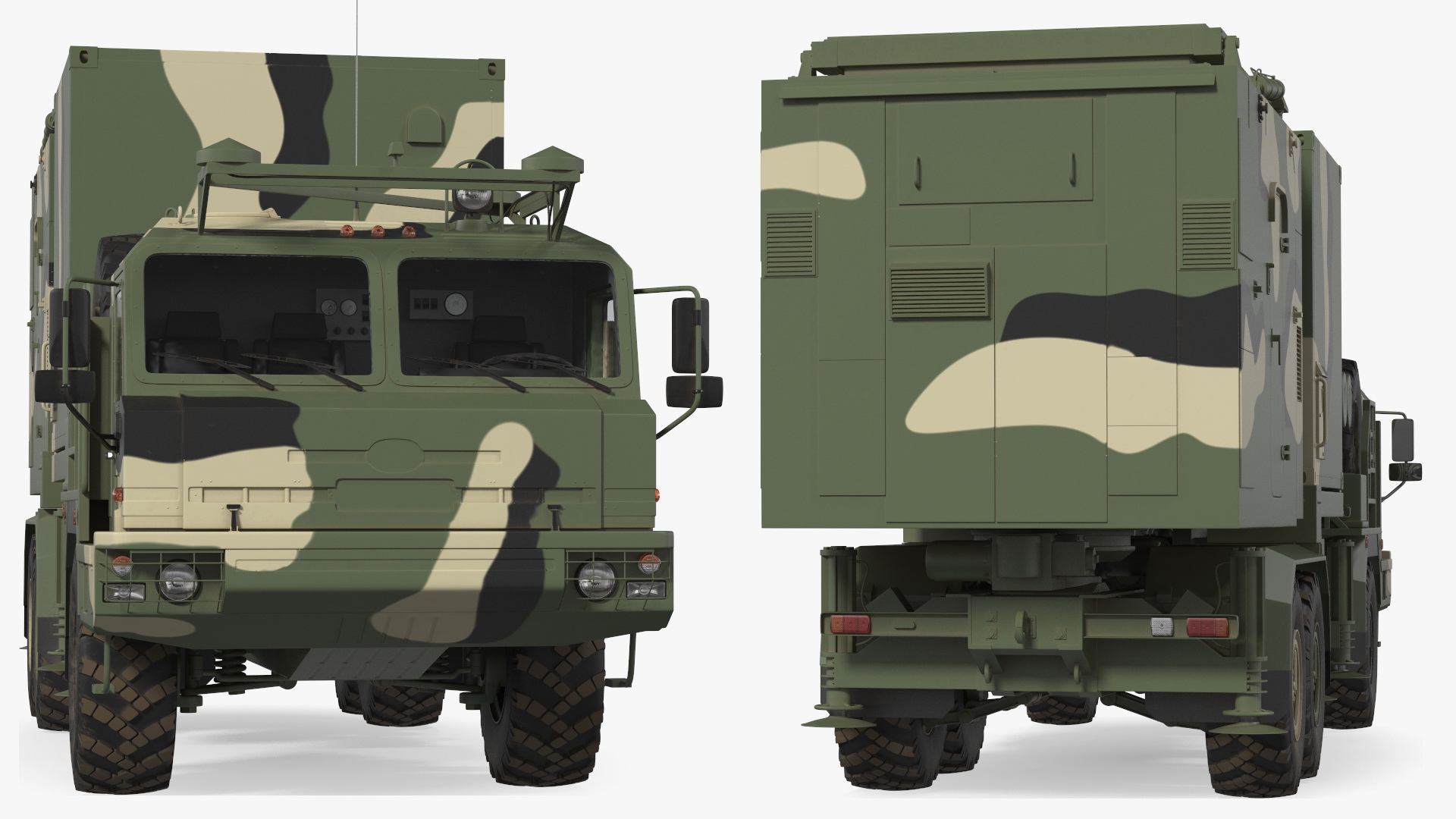 3D model Multi Function Mobile Tracking Radar Vityaz 50R6 Camo Rigged