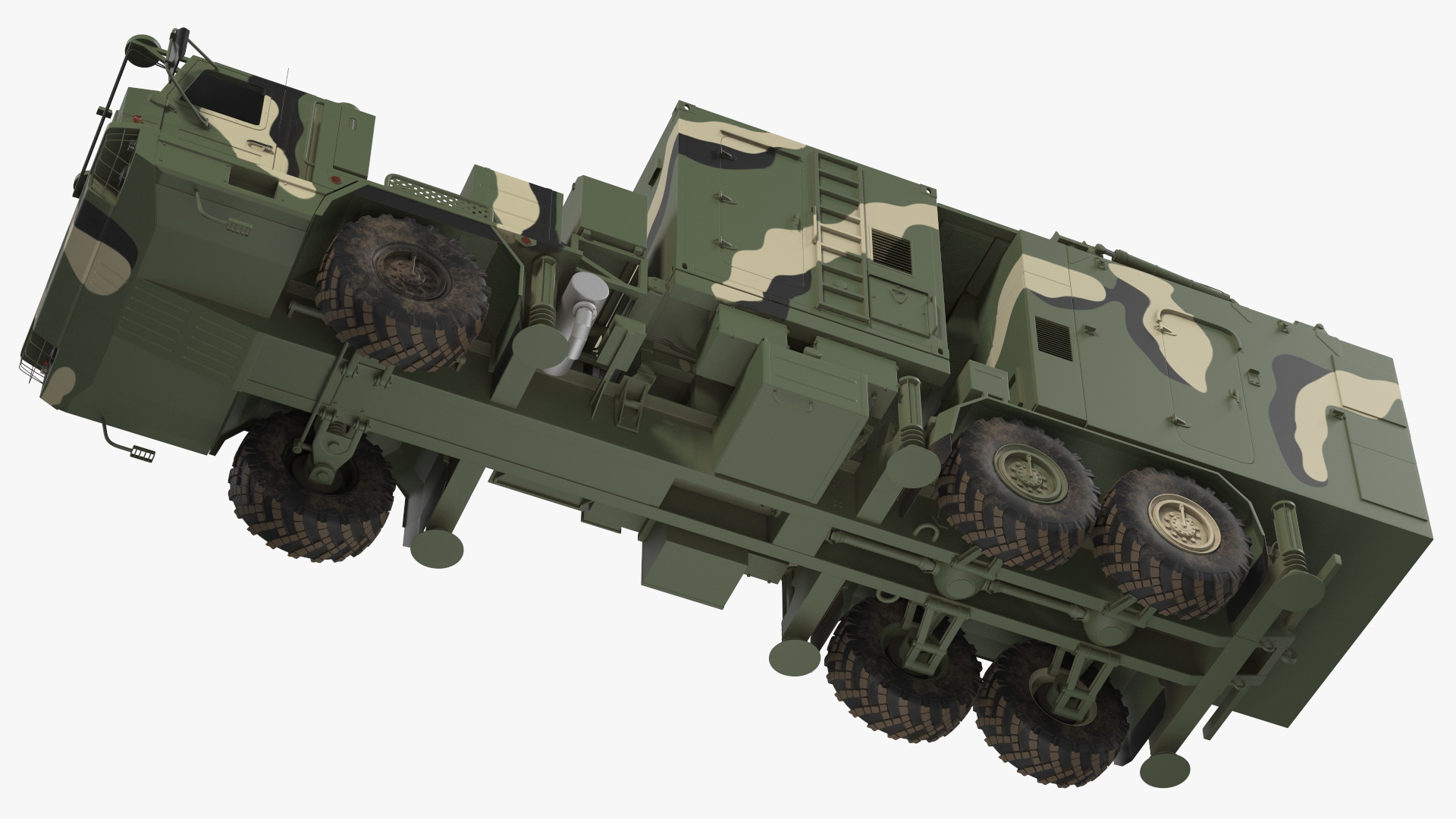 3D model Multi Function Mobile Tracking Radar Vityaz 50R6 Camo Rigged