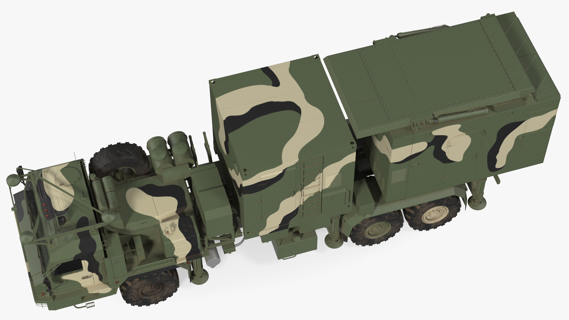 3D model Multi Function Mobile Tracking Radar Vityaz 50R6 Camo Rigged