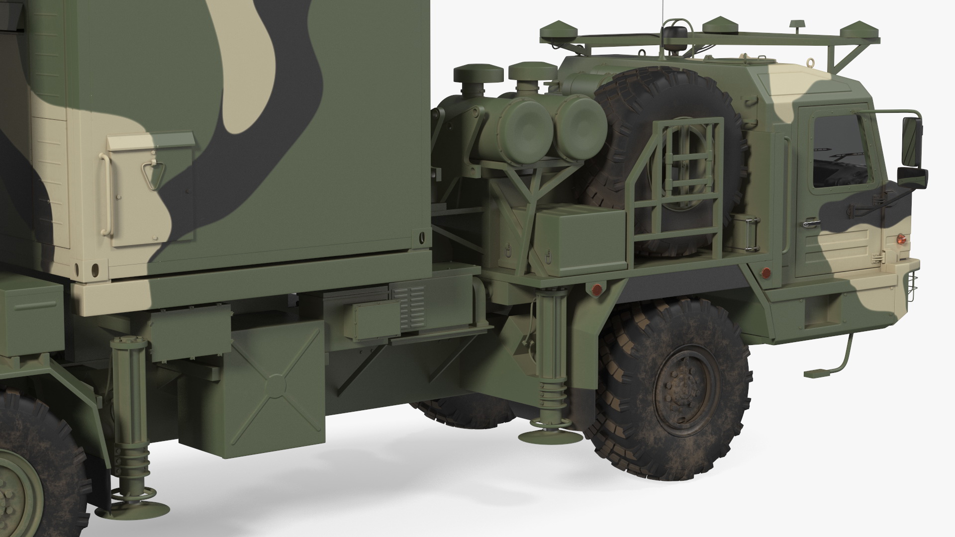 3D model Multi Function Mobile Tracking Radar Vityaz 50R6 Camo Rigged