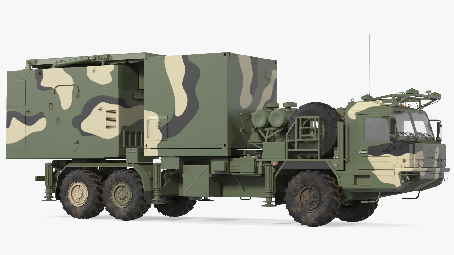 3D model Multi Function Mobile Tracking Radar Vityaz 50R6 Camo Rigged