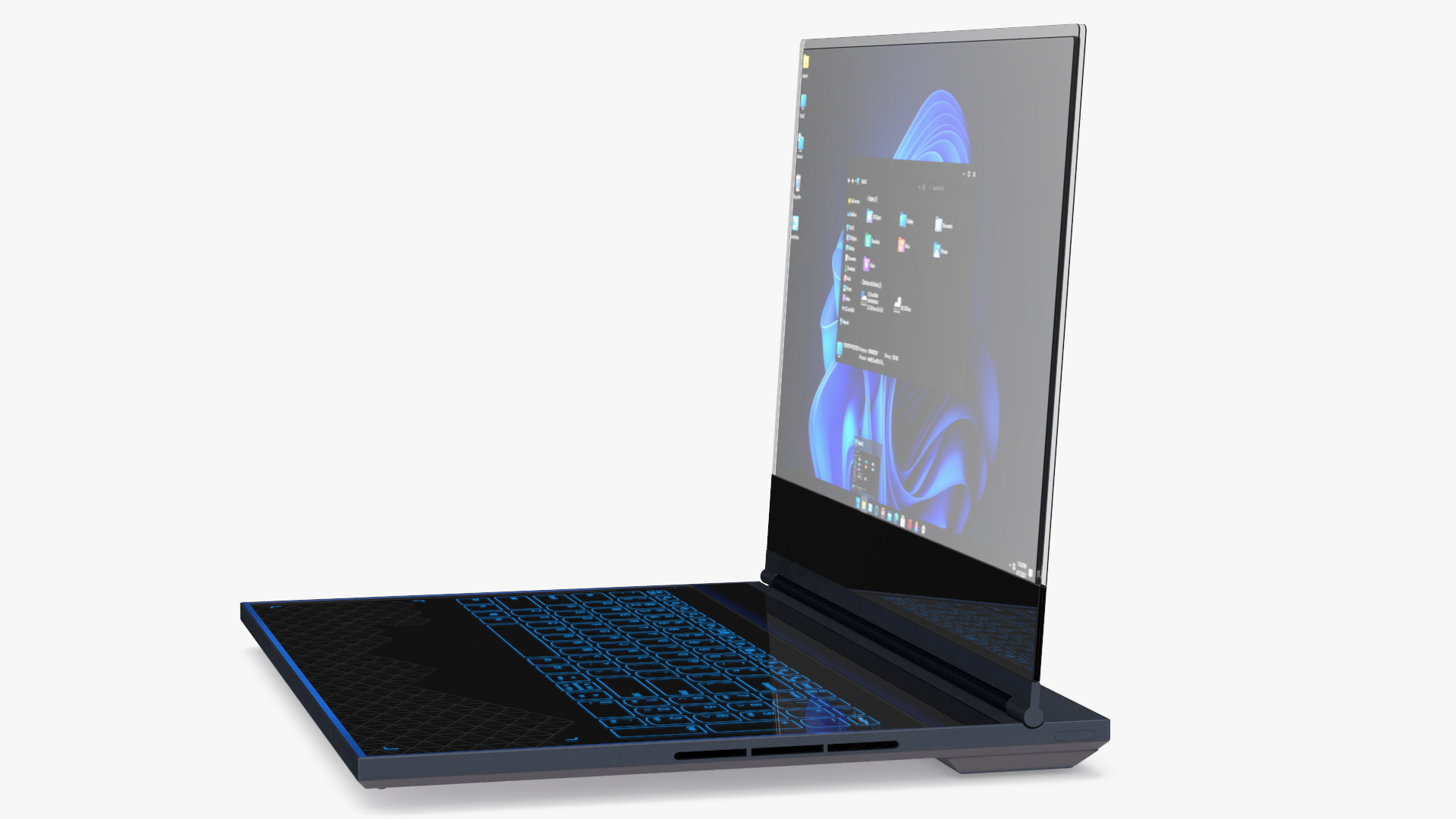 Lenovo Transparent Display Laptop is On 3D model