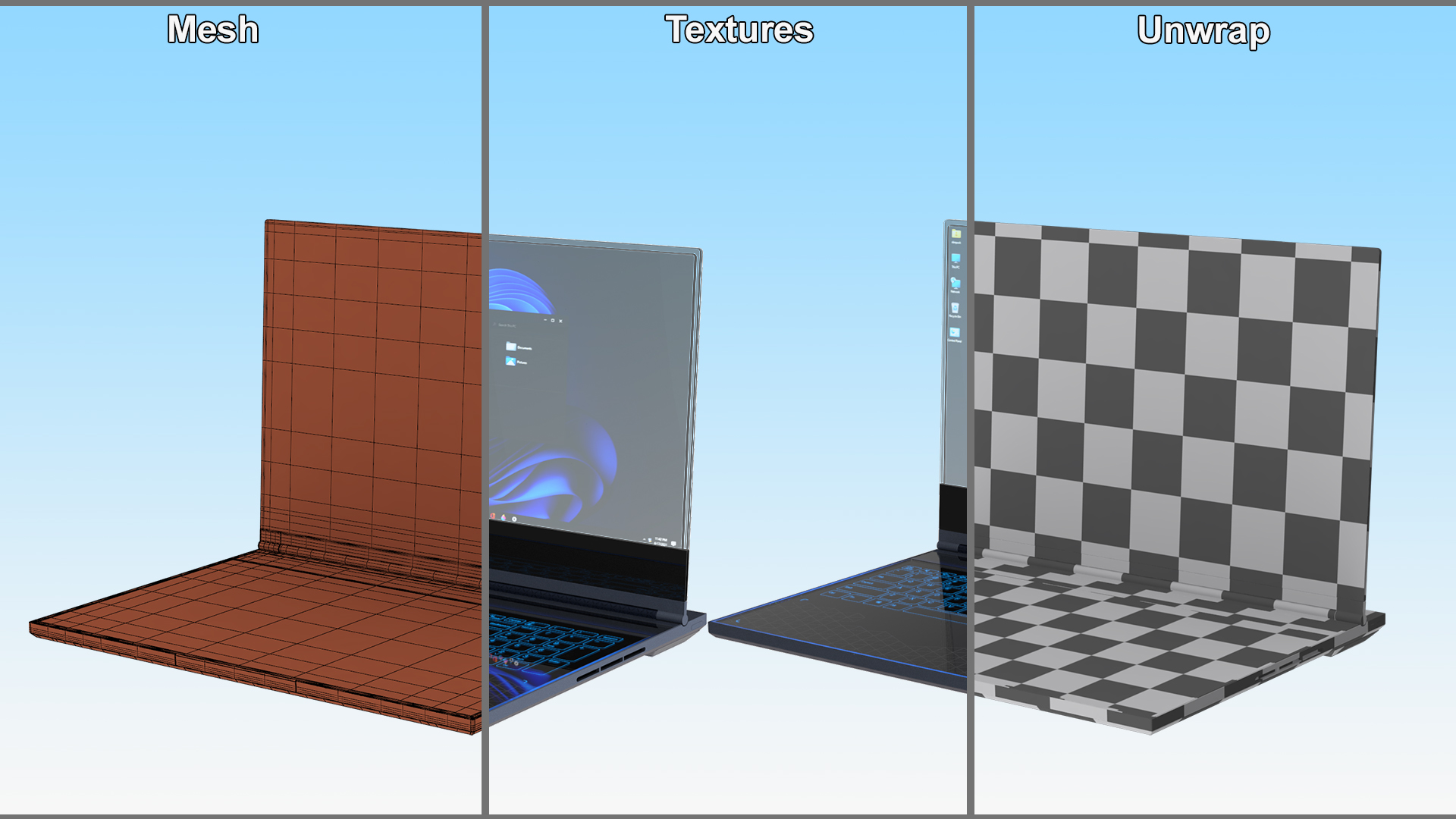 Lenovo Transparent Display Laptop is On 3D model