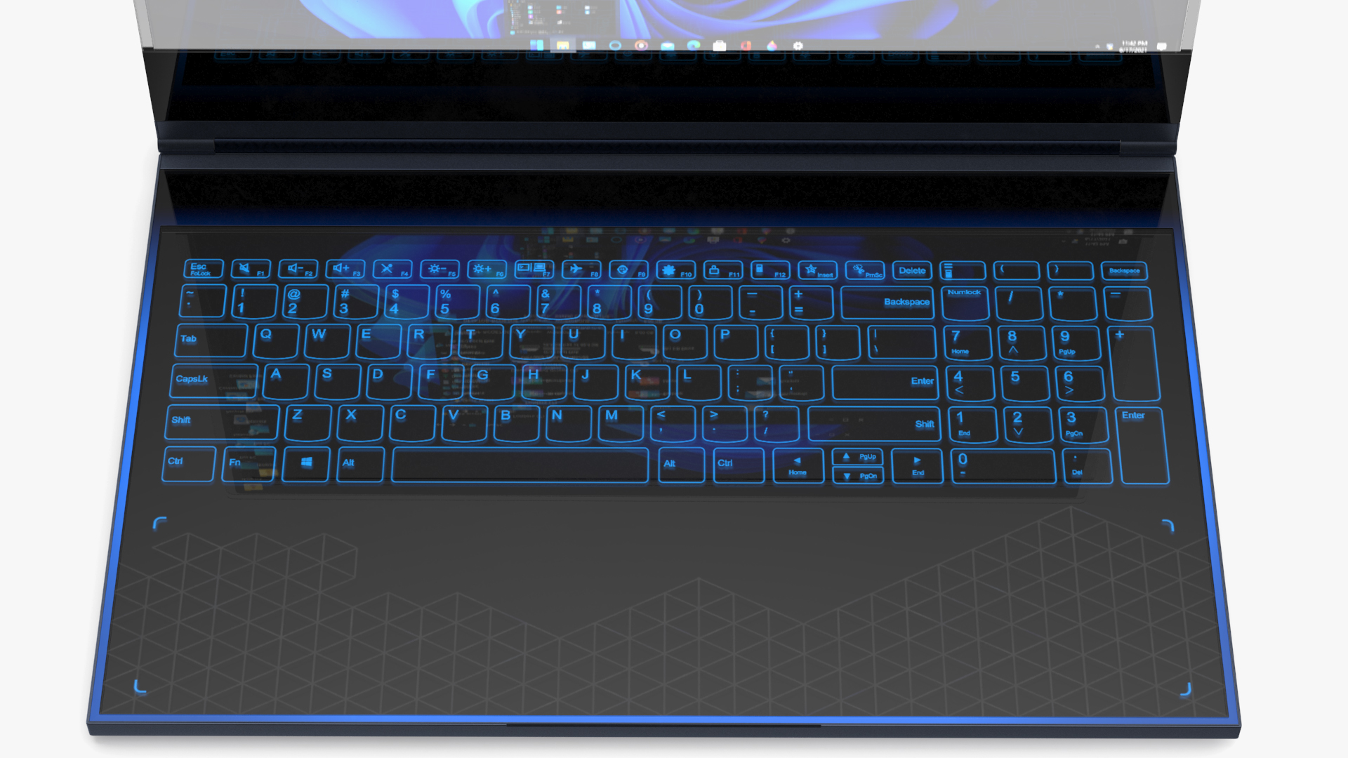 Lenovo Transparent Display Laptop is On 3D model