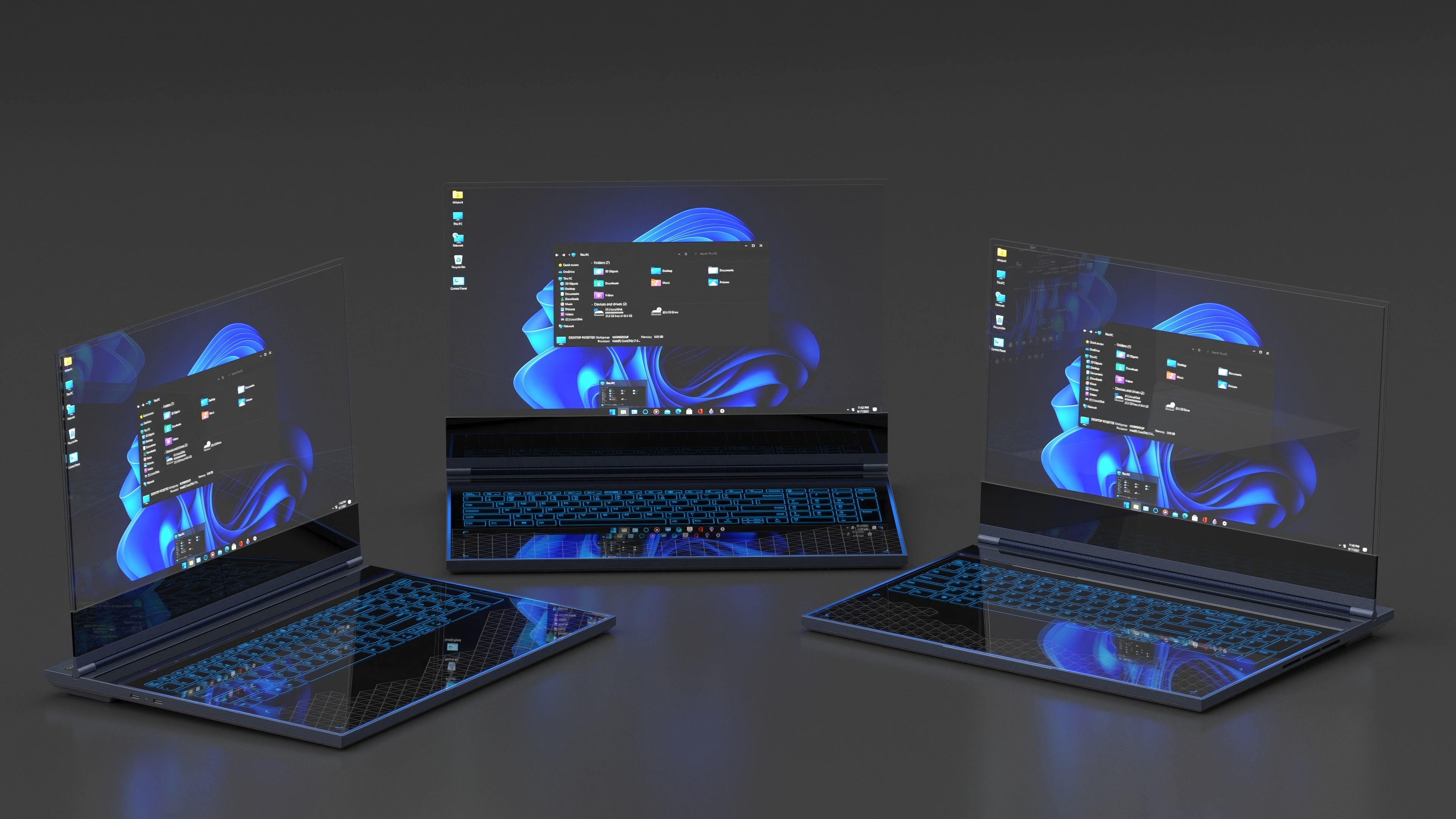 Lenovo Transparent Display Laptop is On 3D model