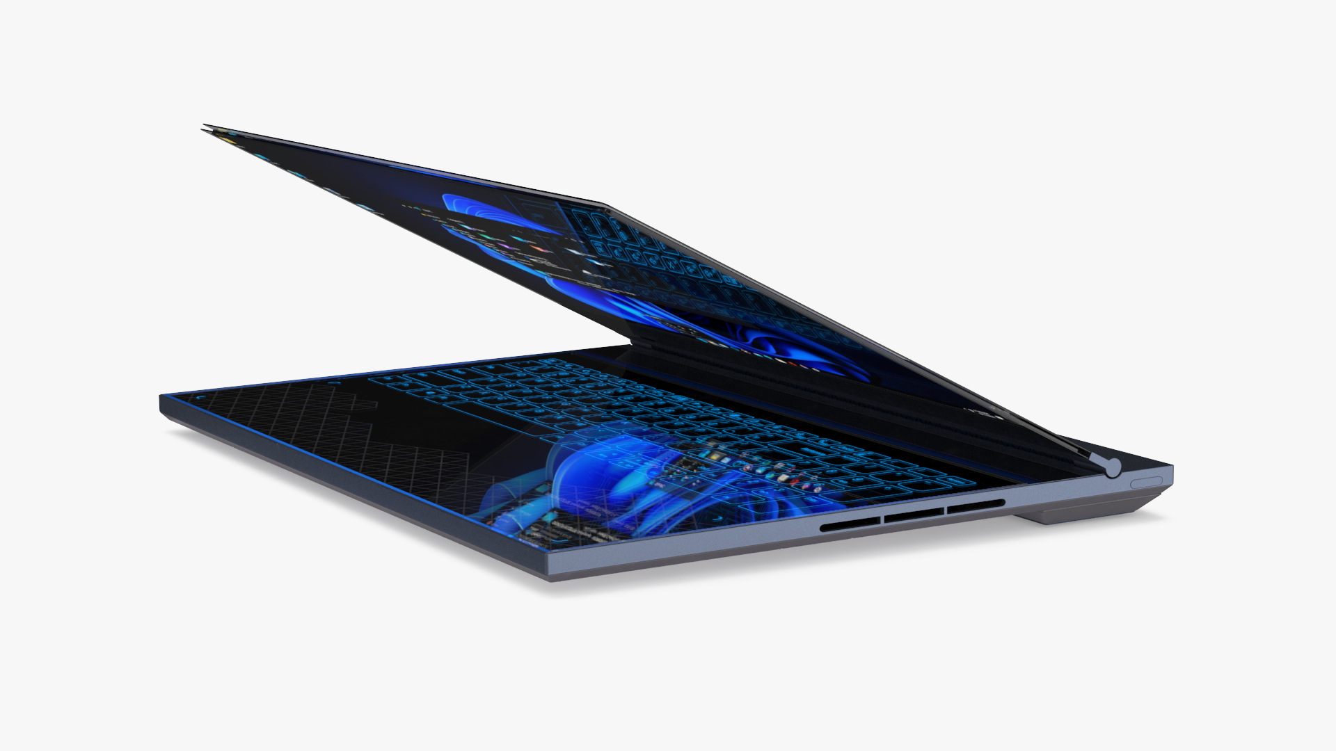 Lenovo Transparent Display Laptop is On 3D model