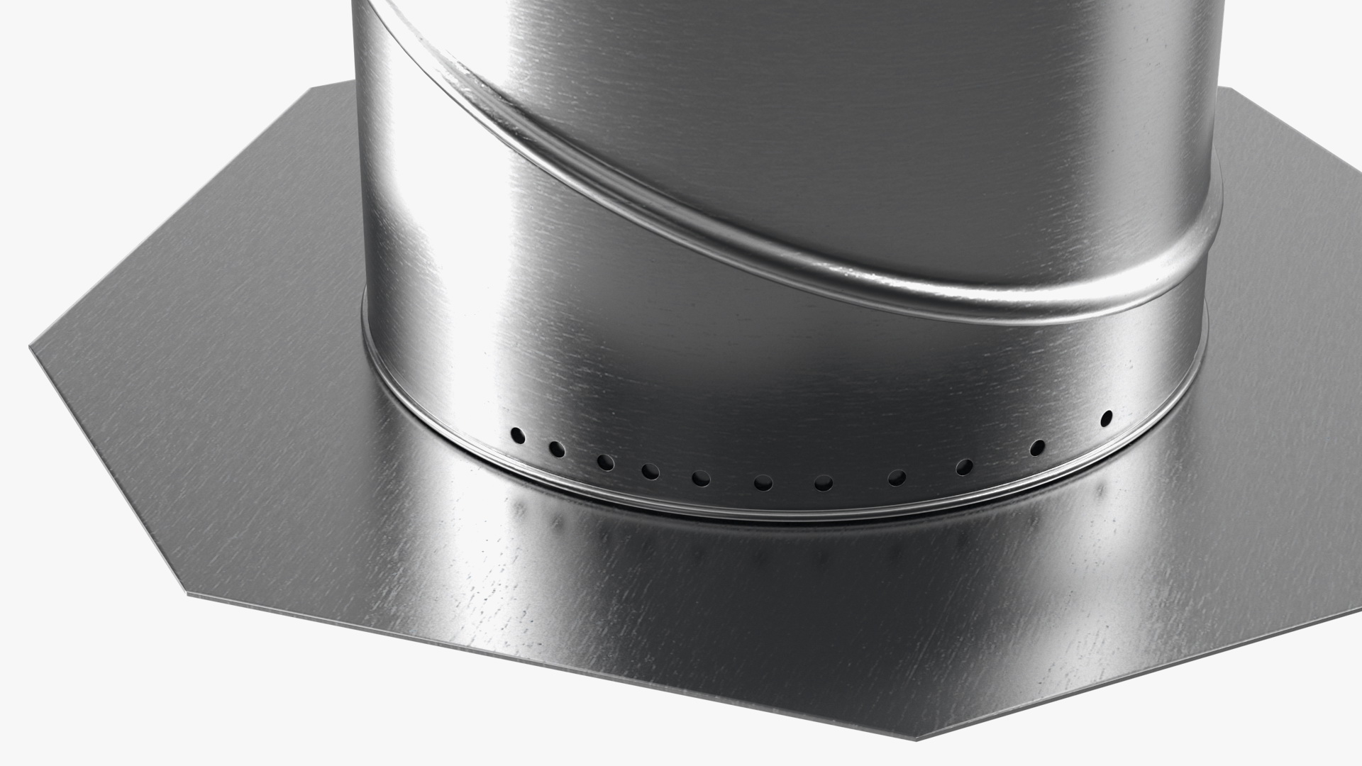Galvanized Steel Internally Braced Roof Turbine Vent 3D