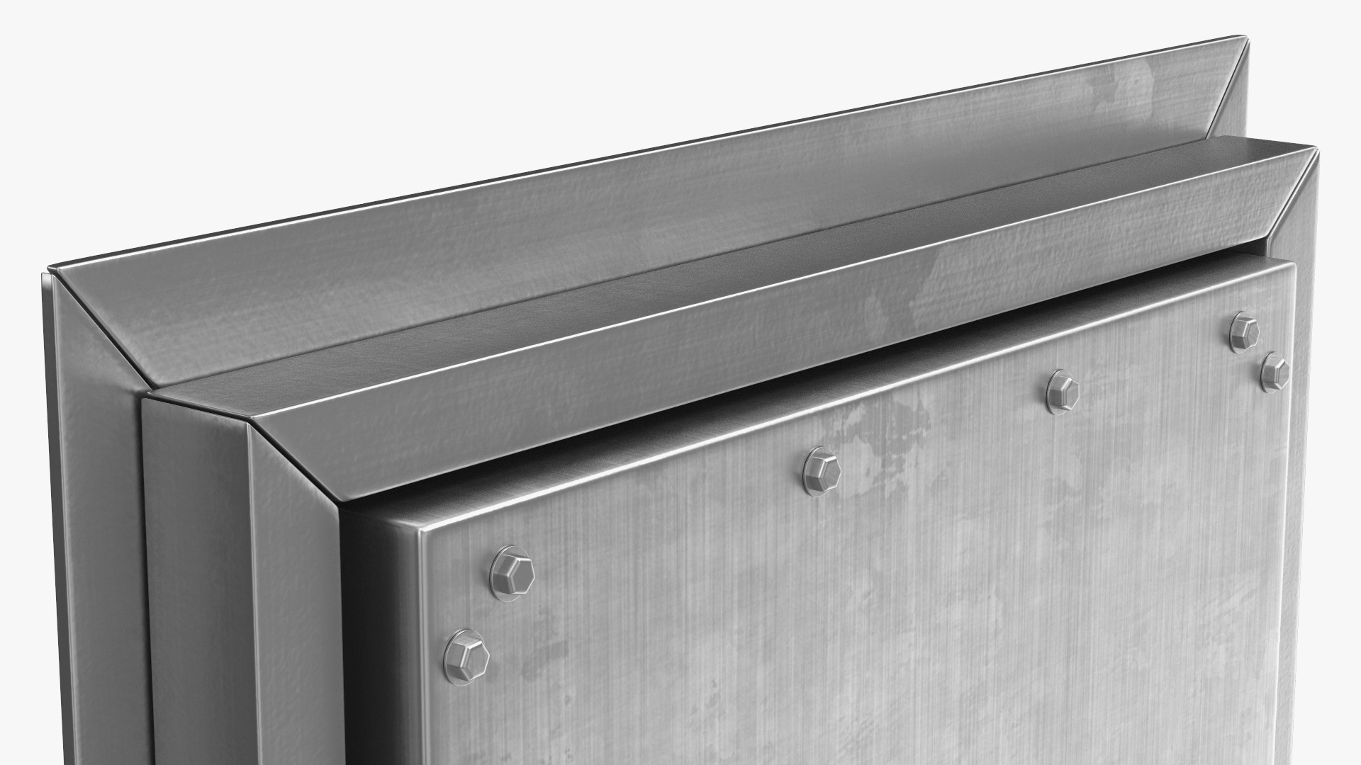 Rectangular Bank Vault Door 3D