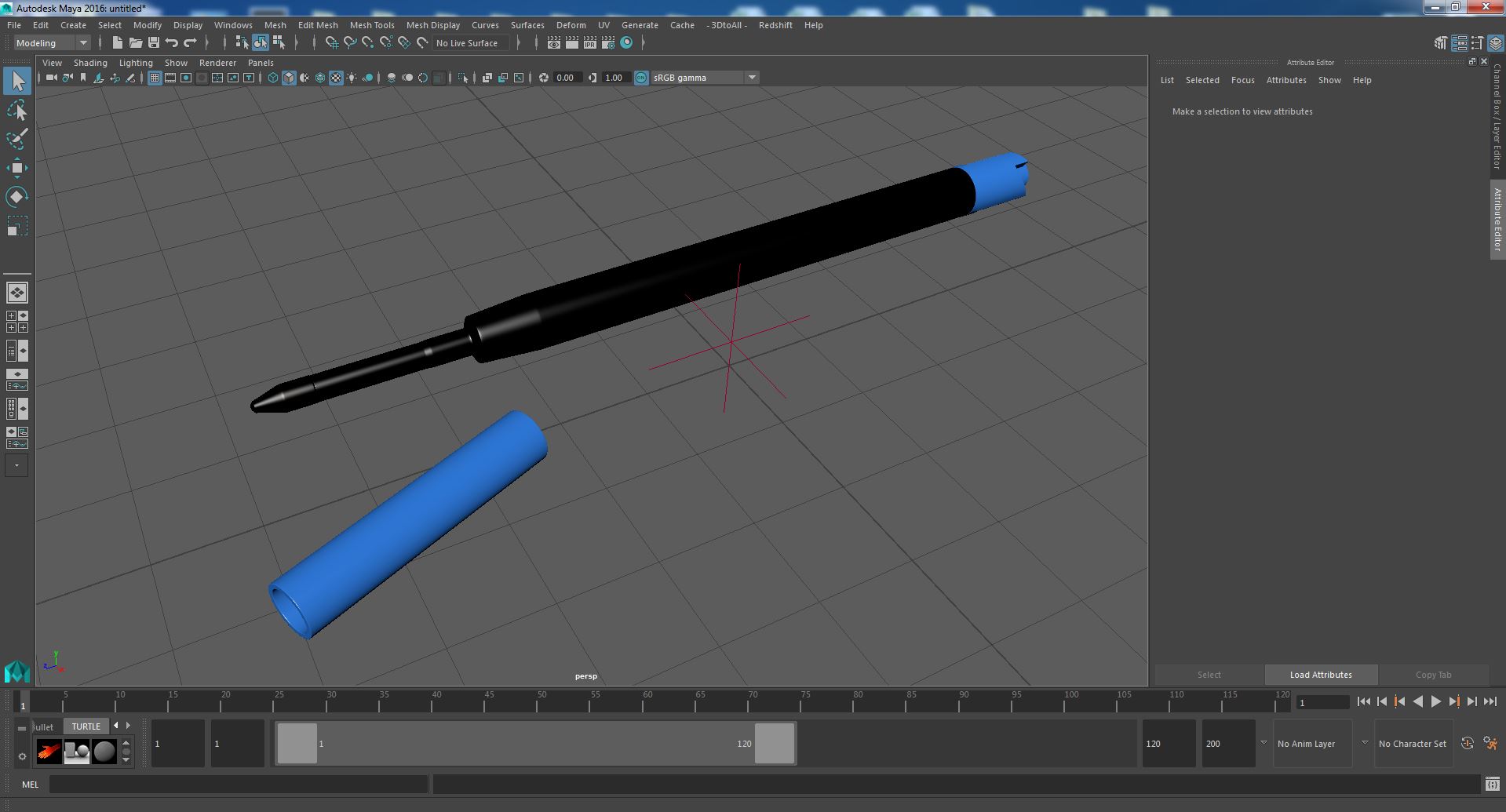 3D model Blue Ballpoint Pen Refill