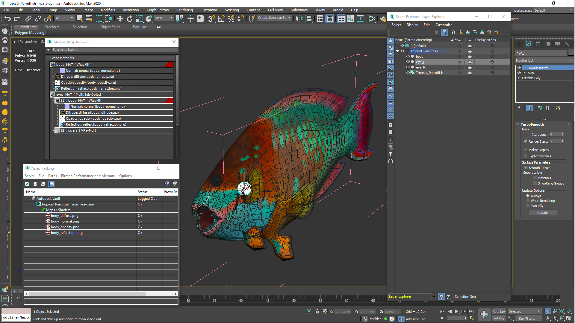 Tropical Parrotfish 3D model