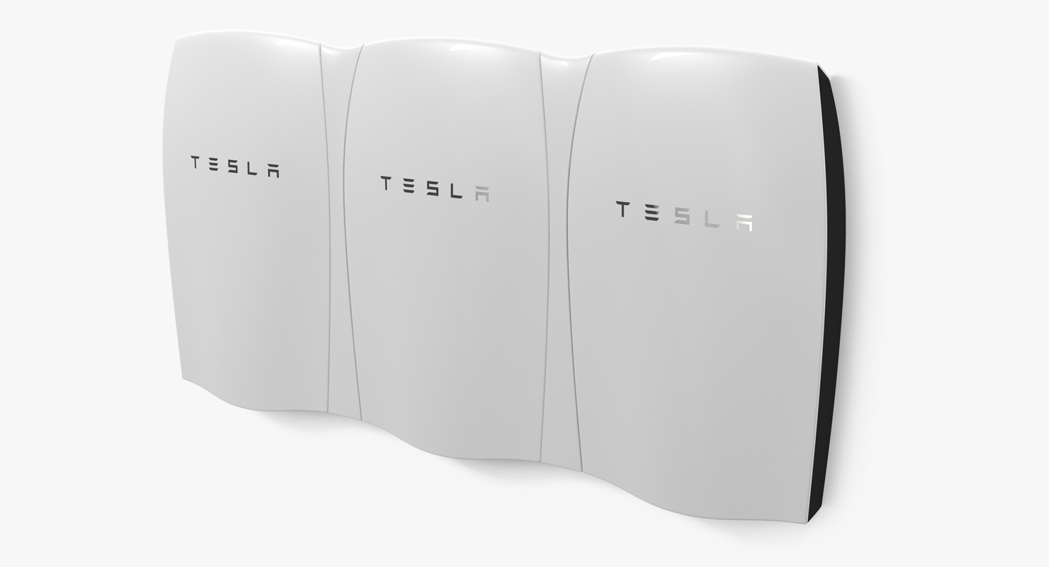 Tesla Powerwall Triple Unit 3D