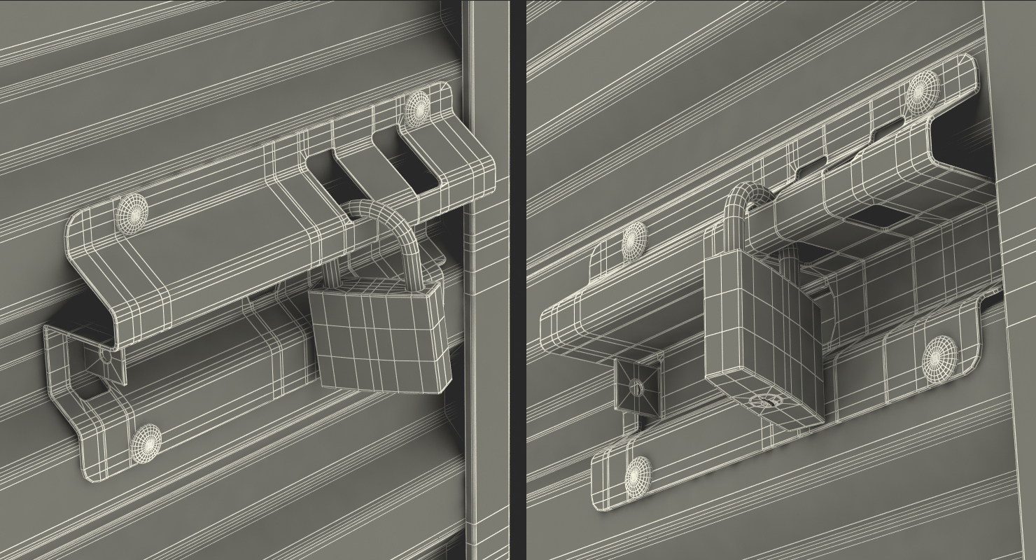 3D Rolling Steel Door model