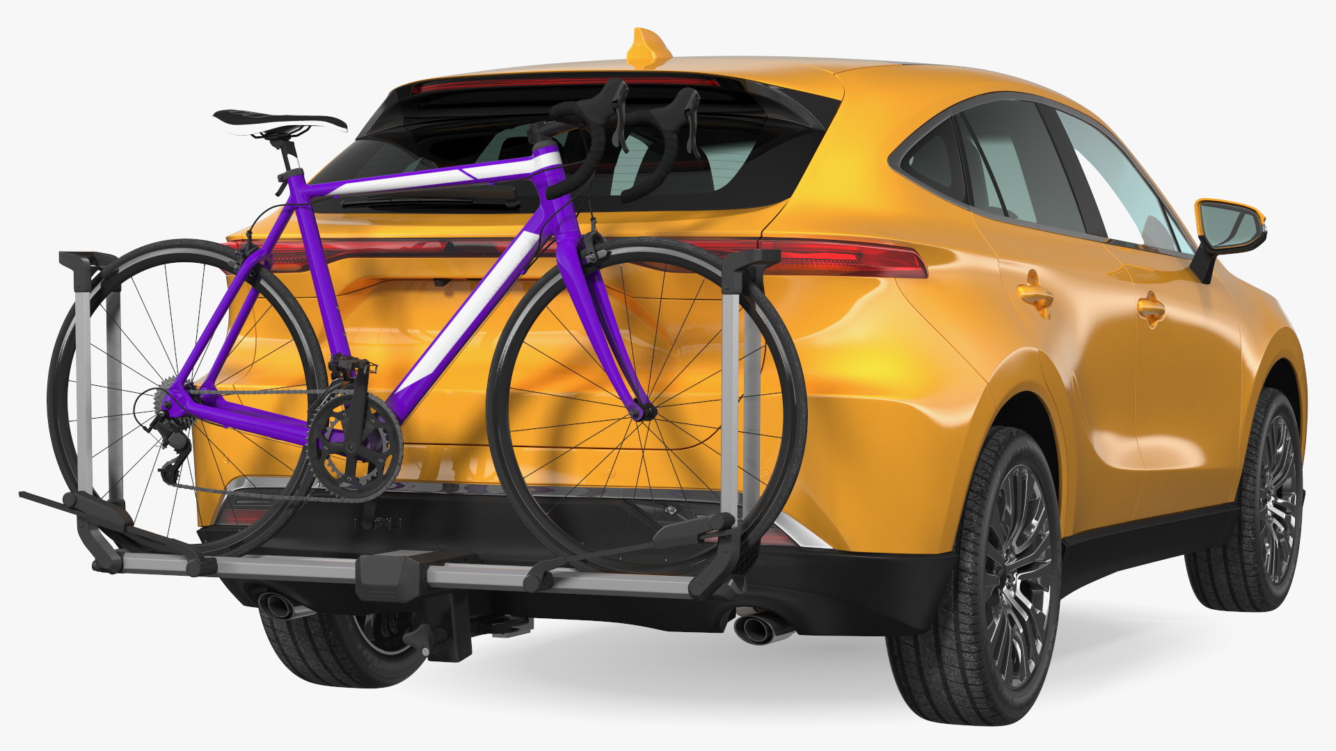 3D Hybrid SUV with Bike Rack Aluminum Platform Road Bike model