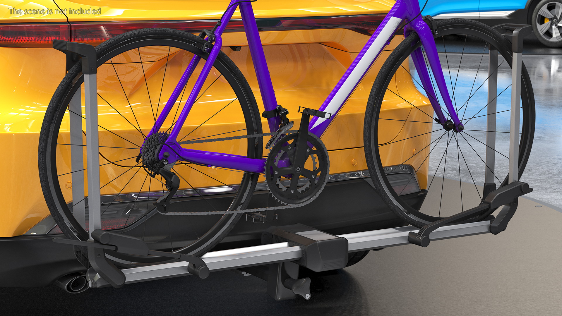3D Hybrid SUV with Bike Rack Aluminum Platform Road Bike model