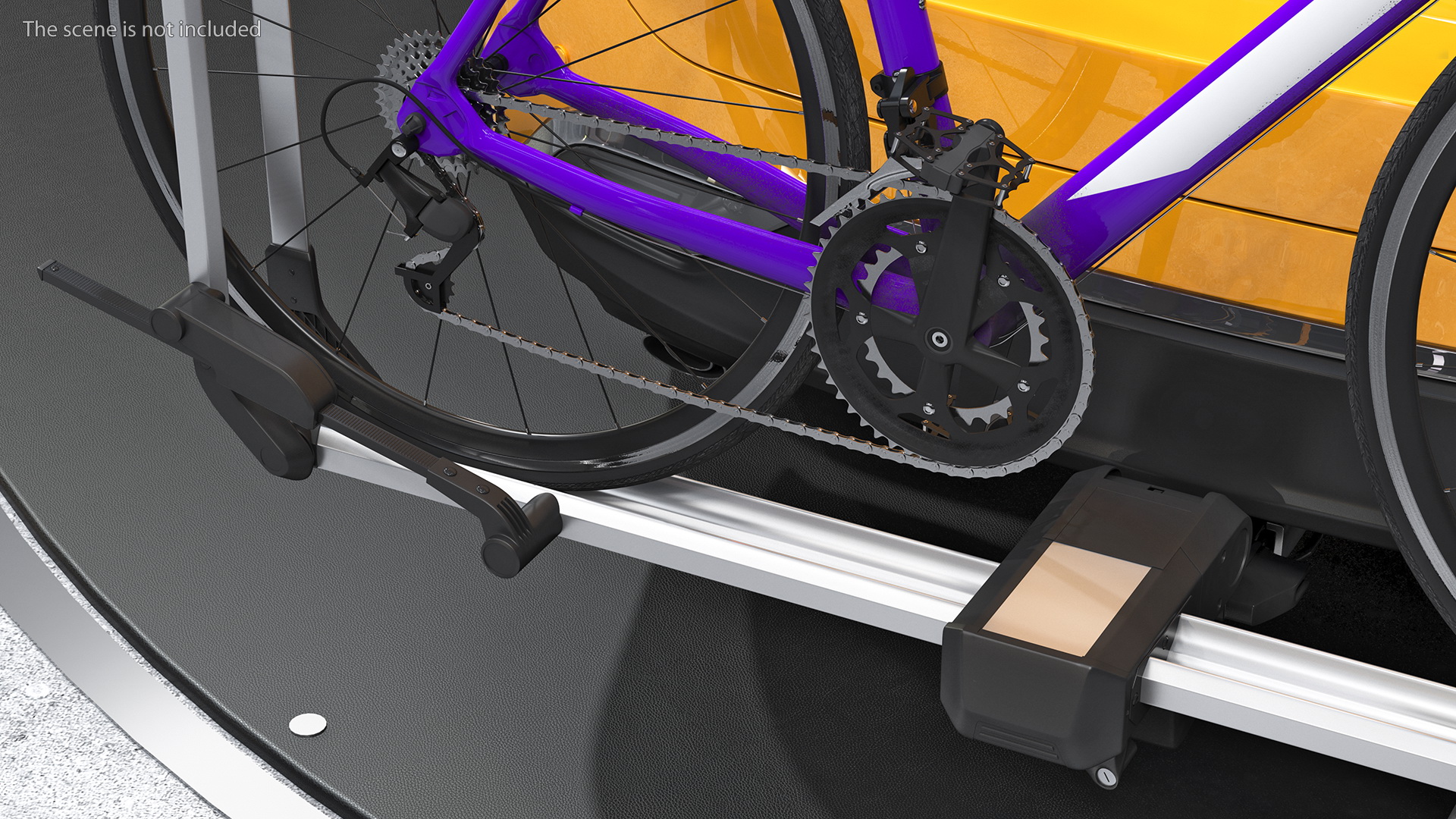 3D Hybrid SUV with Bike Rack Aluminum Platform Road Bike model