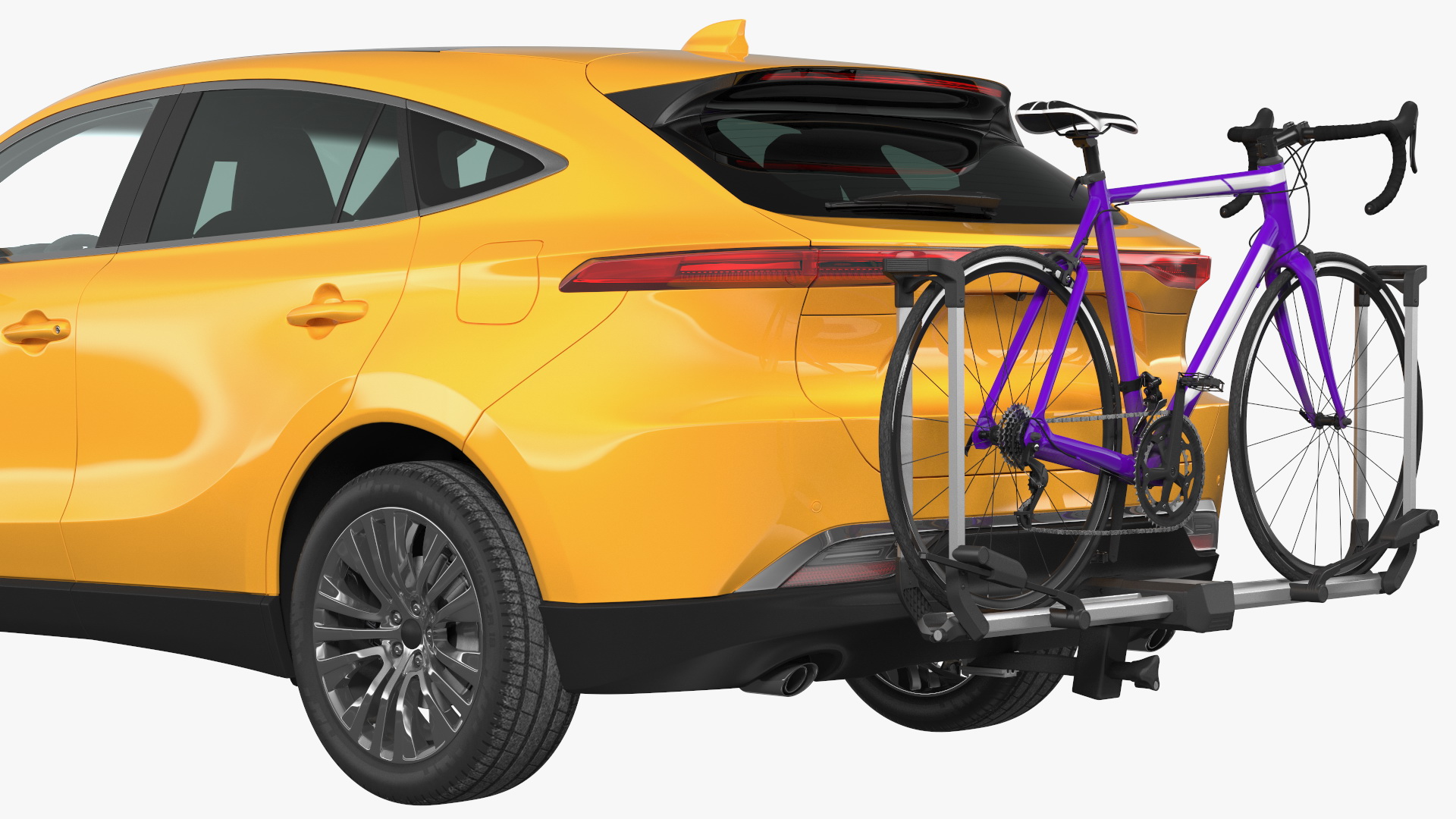 3D Hybrid SUV with Bike Rack Aluminum Platform Road Bike model