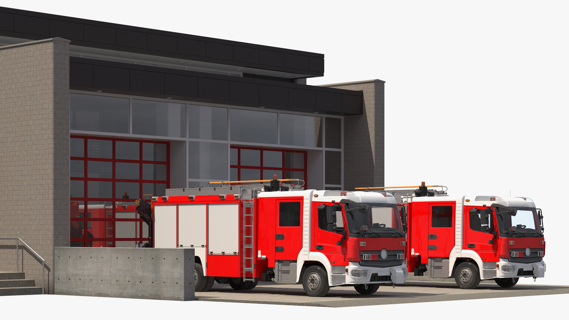 Fire Department Station with Fire Trucks, view 9