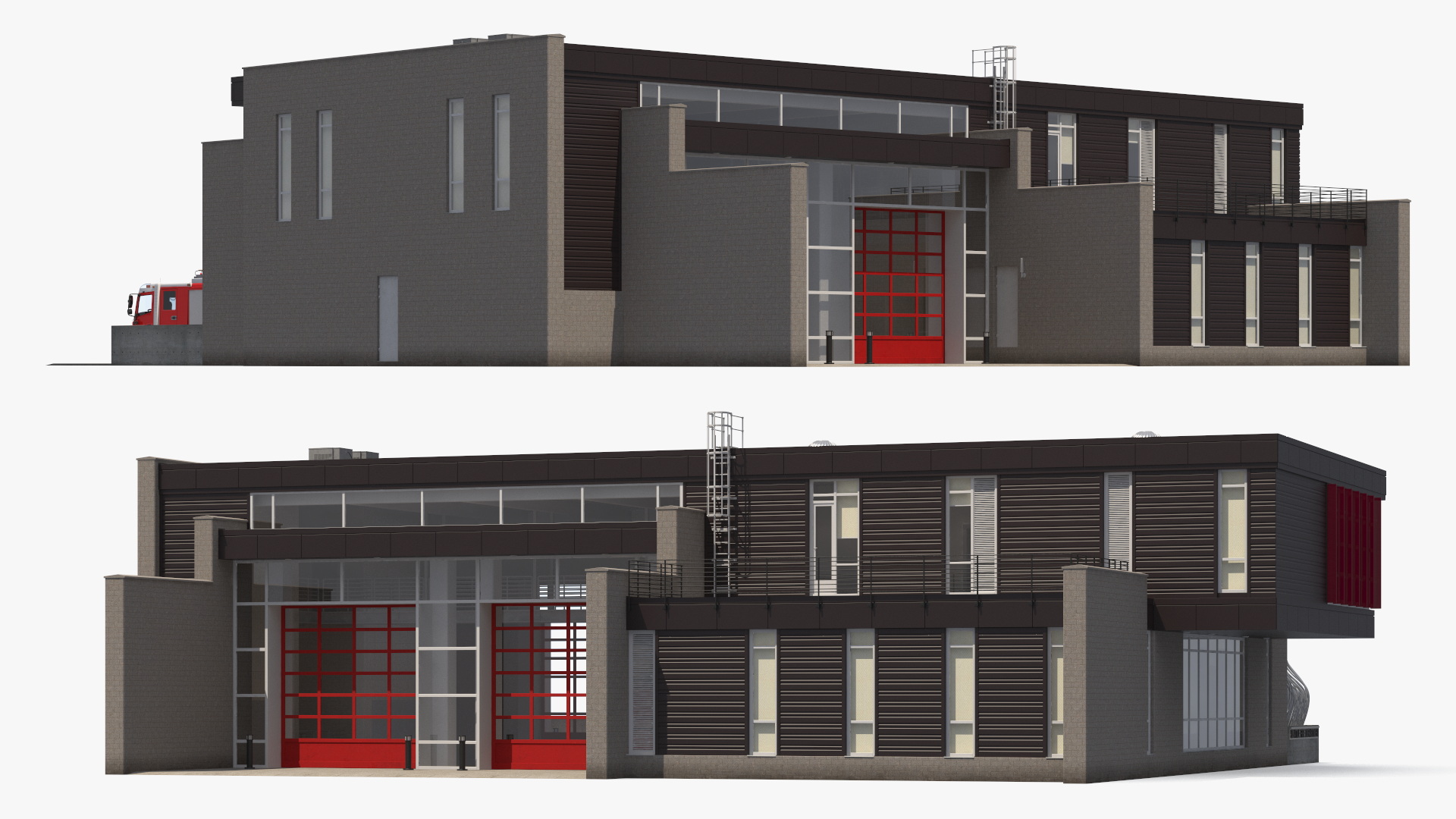 Fire Department Station with Fire Trucks, view 6
