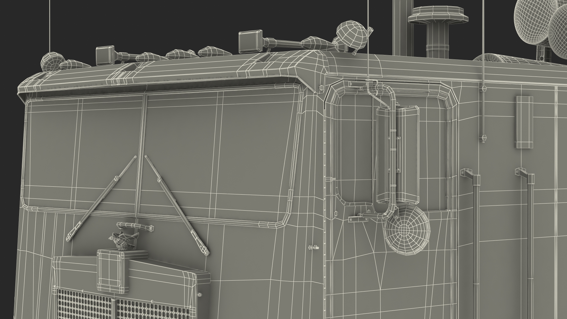 3D model Marmon Truck With Logging Trailer Rigged