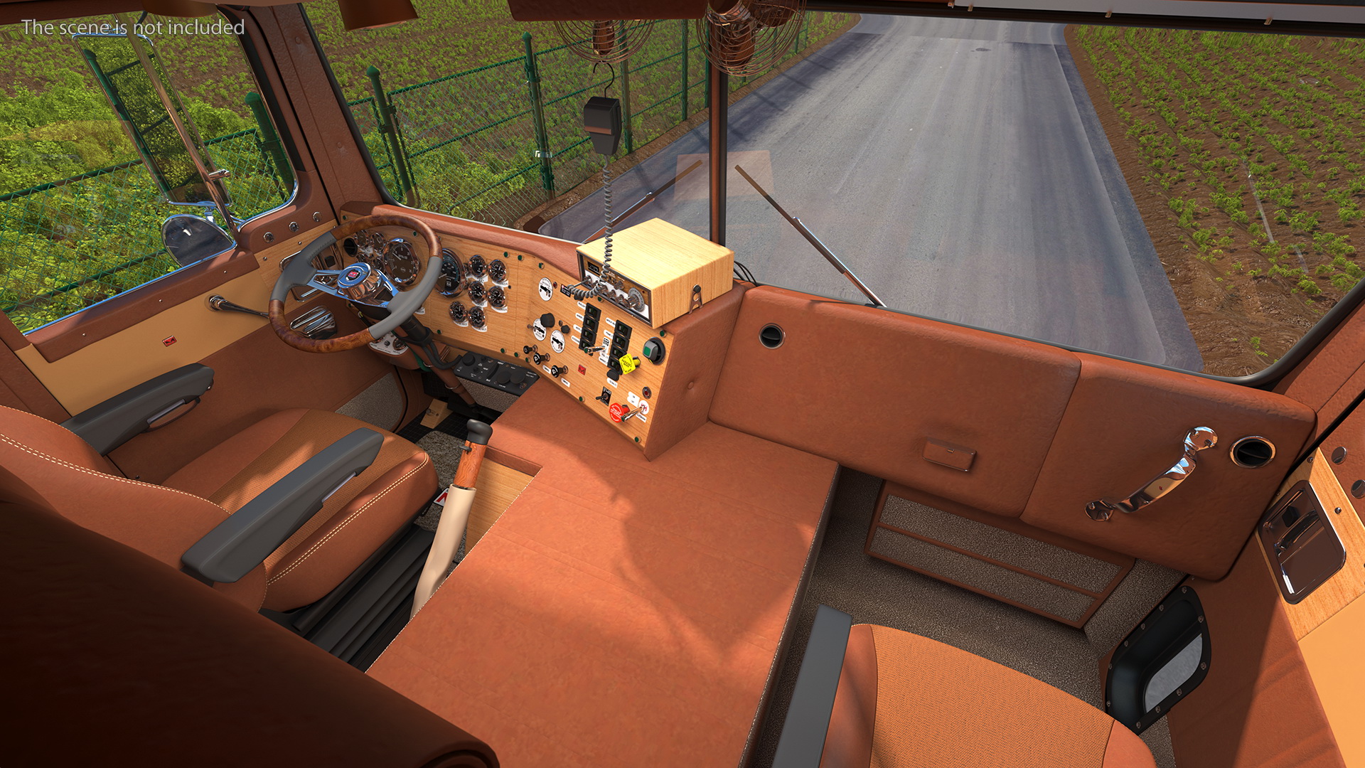 3D model Marmon Truck With Logging Trailer Rigged