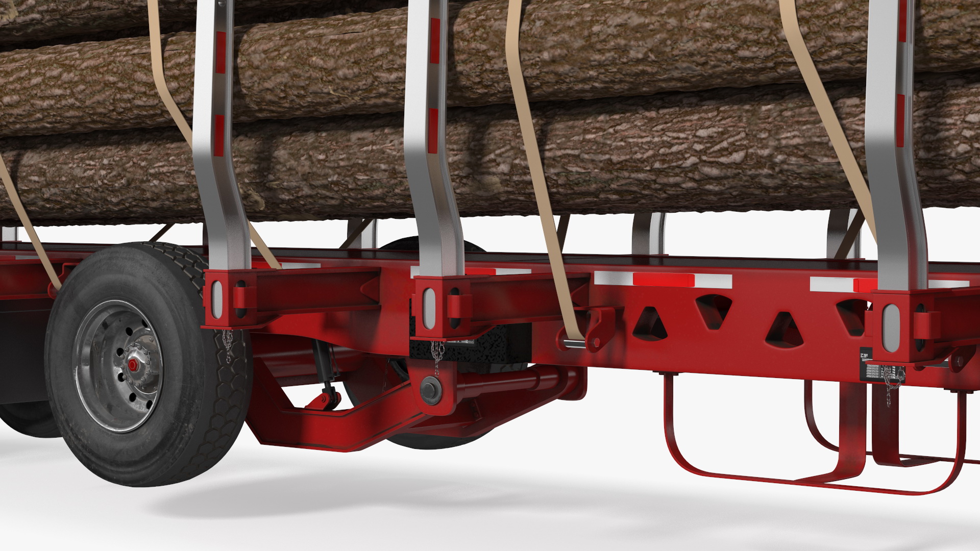 3D model Marmon Truck With Logging Trailer Rigged