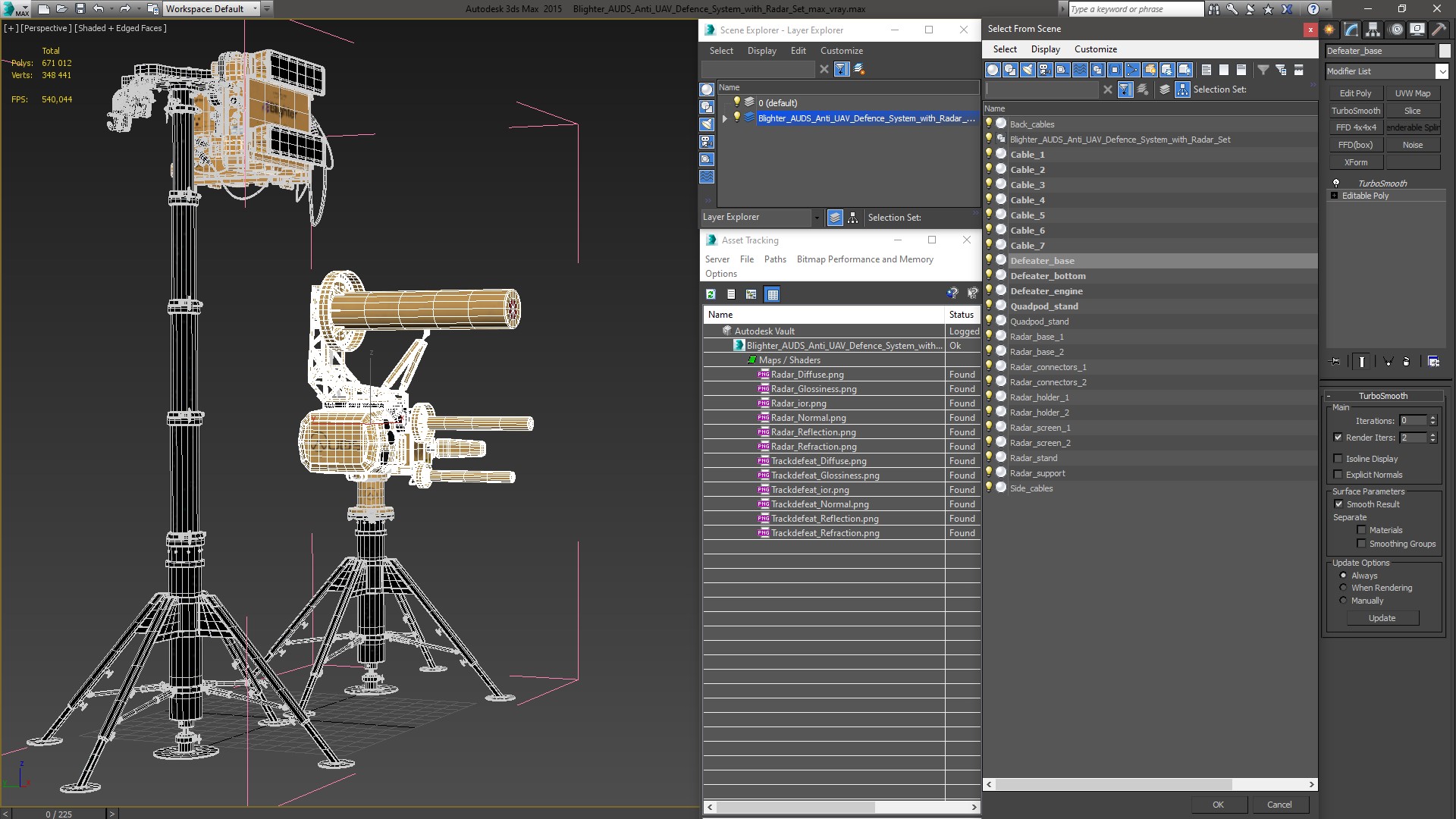 Blighter AUDS Anti UAV Defence System with Radar Set 3D