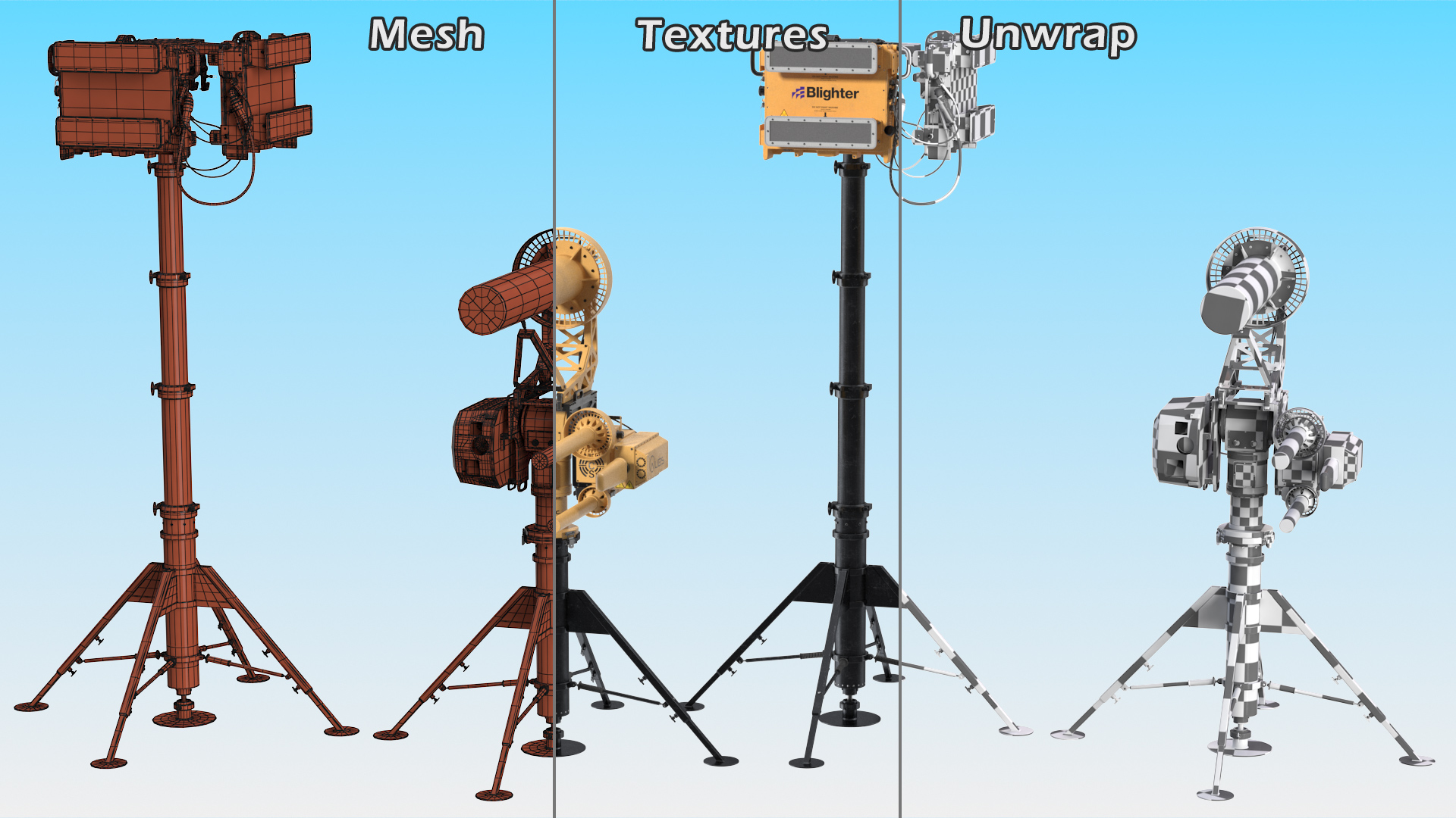 Blighter AUDS Anti UAV Defence System with Radar Set 3D