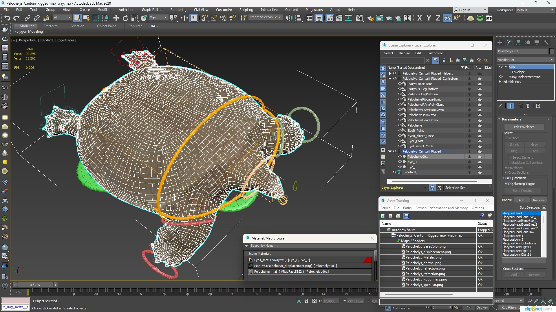 3D Pelochelys Cantorii Rigged