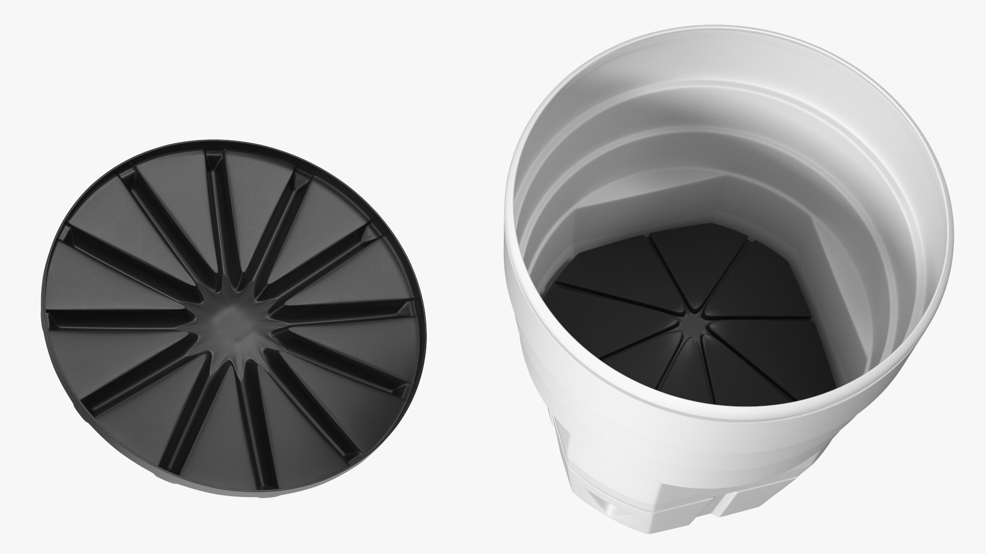White Industrial Plastic Drum 3D model