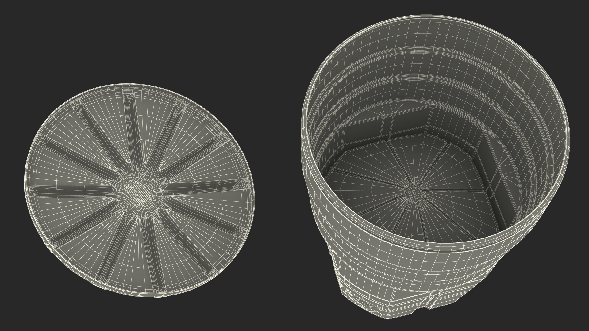 White Industrial Plastic Drum 3D model