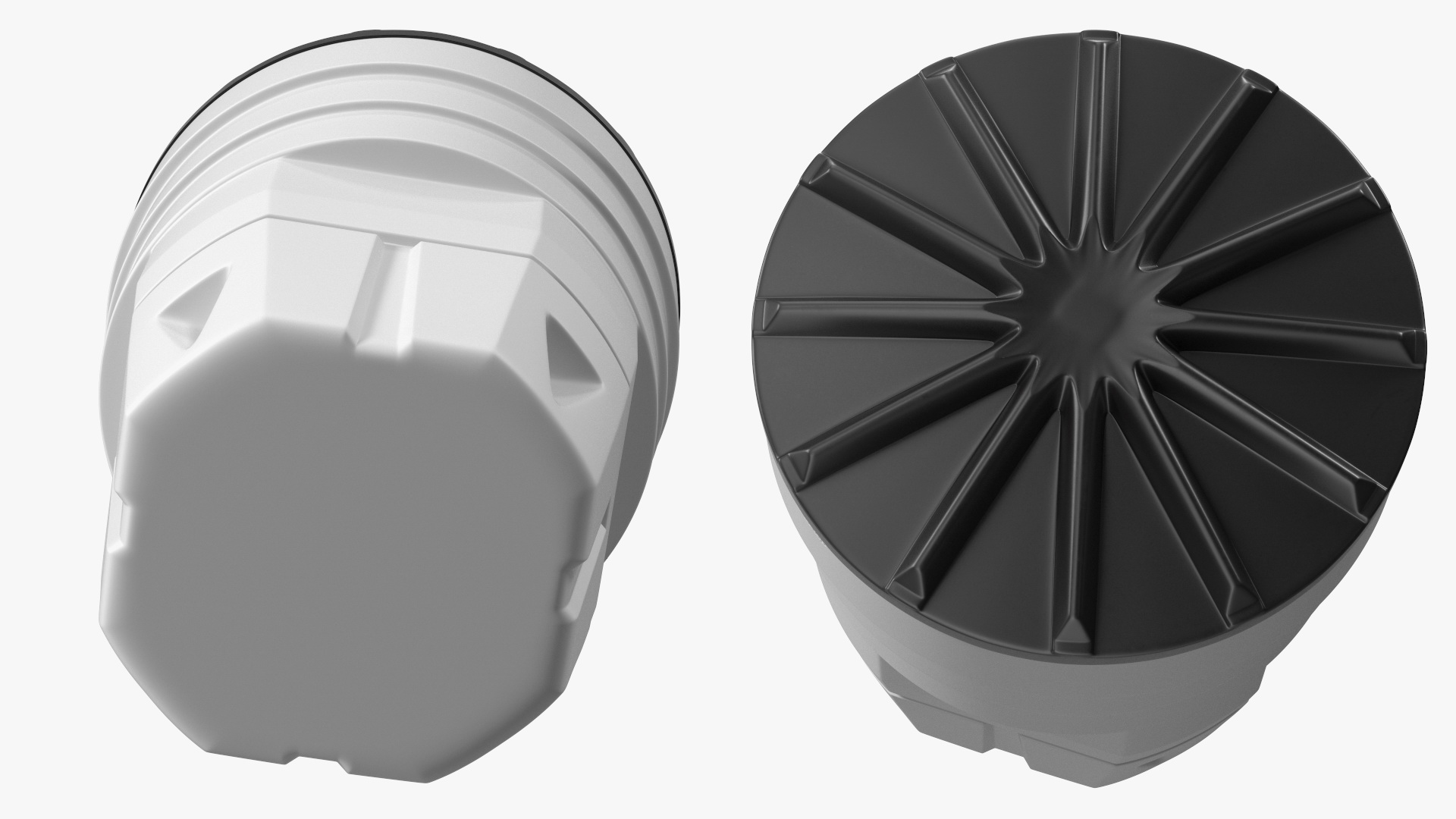 White Industrial Plastic Drum 3D model